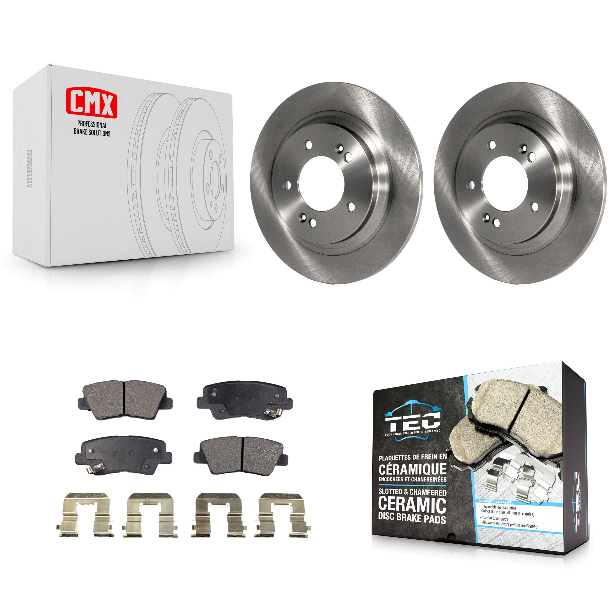 Transit Auto K8T-102079 Disc Brake Kit for 2015-2017 Hyundai Azera, Hyundai Sonata - Rear product image