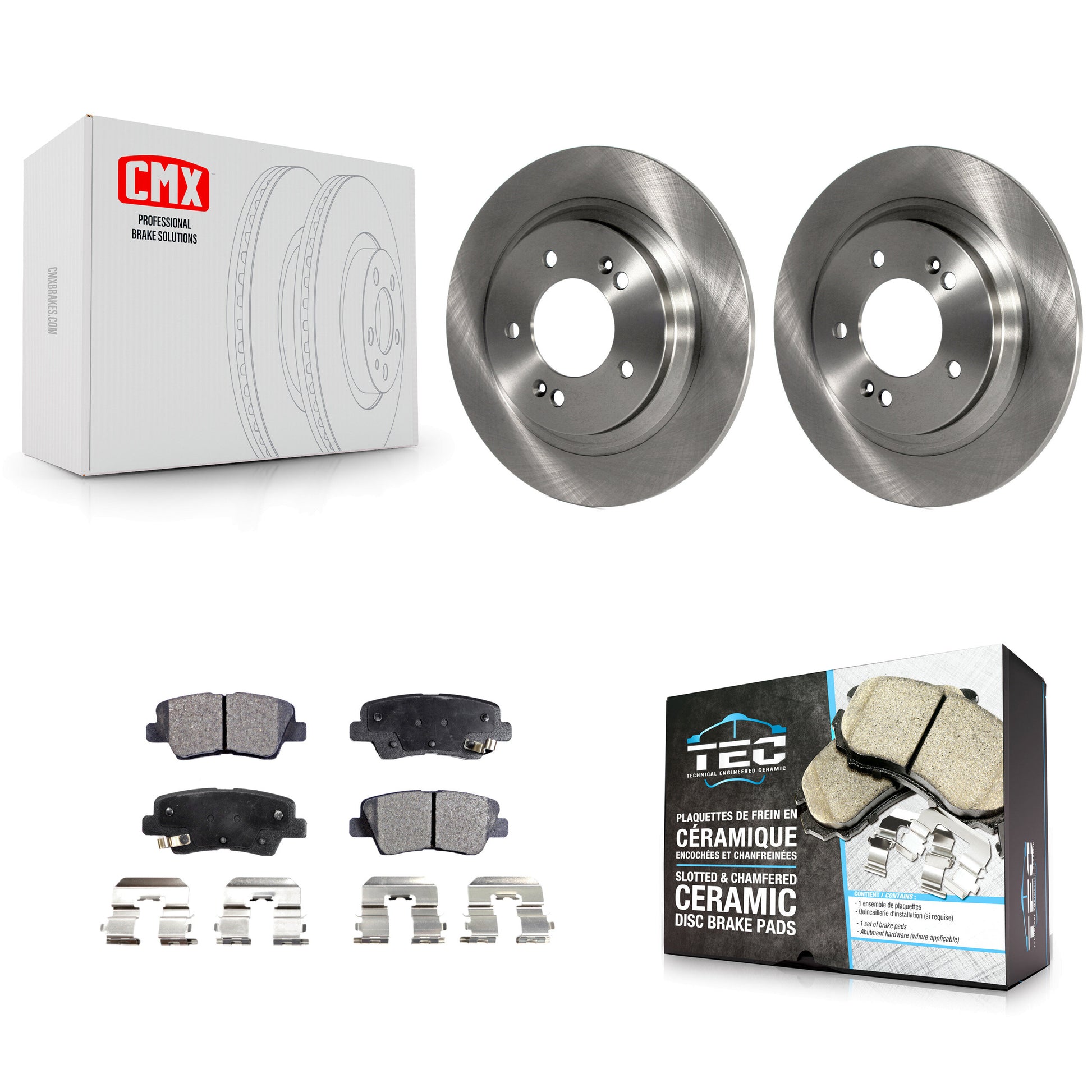 Transit Auto K8T-102080 Disc Brake Kit for 2013-2016 Kia Optima, Kia Soul EV, Hyundai Sonata & more - Rear product image