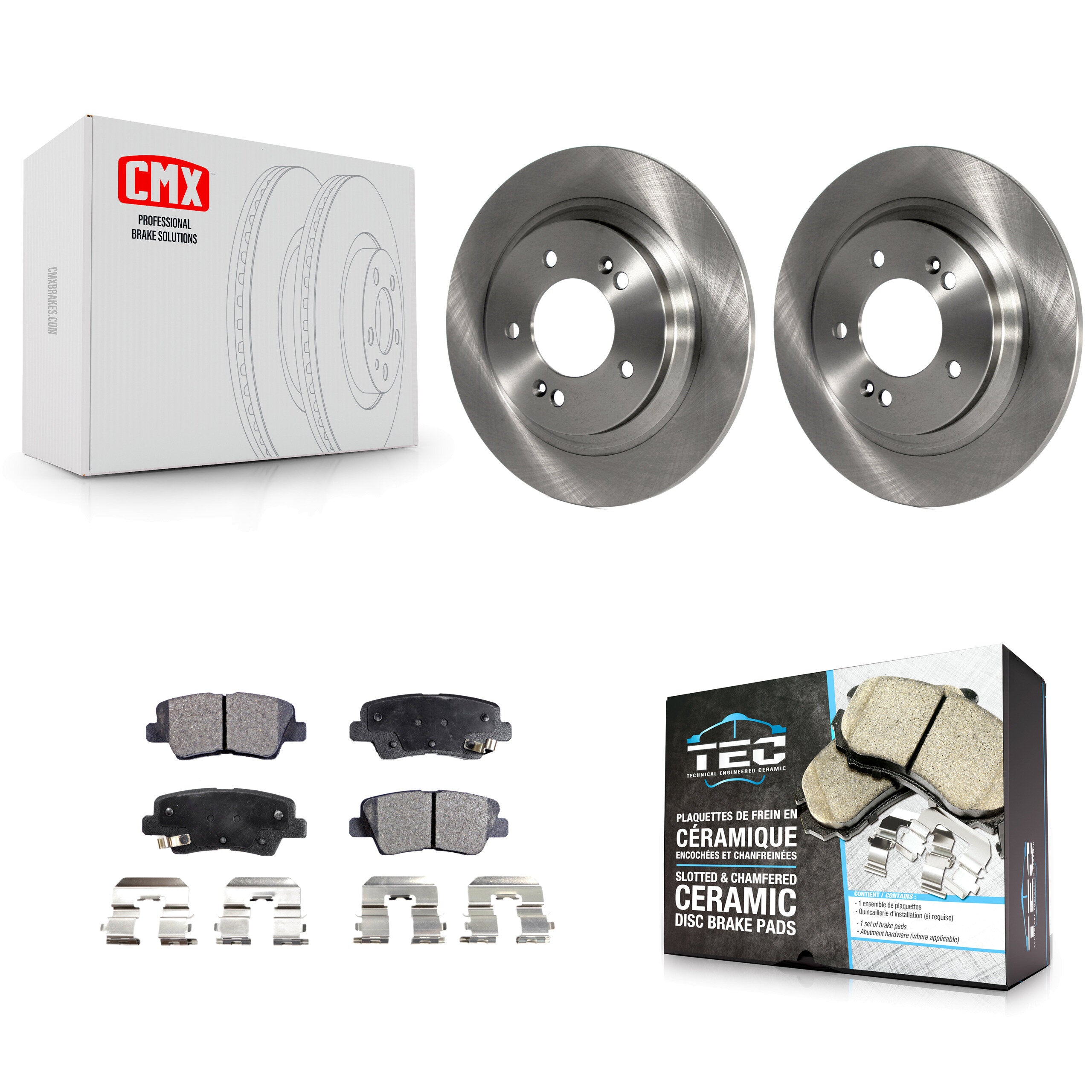 Transit Auto K8T-102080 Disc Brake Kit for 2013-2016 Kia Optima, Kia Soul EV, Hyundai Sonata & more - Rear product image
