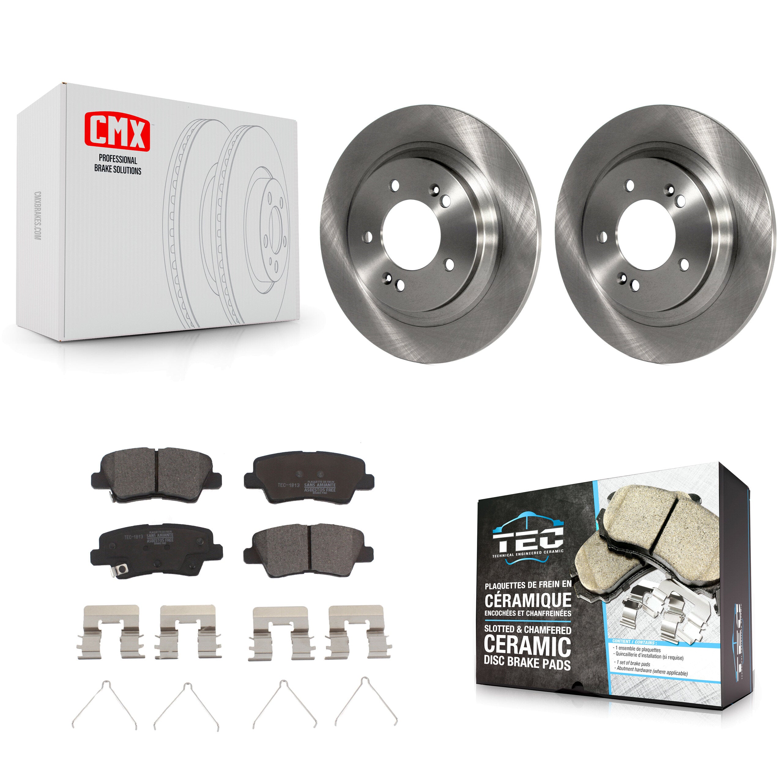Transit Auto K8T-102081 Disc Brake Kit for 2016-2024 Hyundai Elantra GT, Kia Forte5, Hyundai Sonata & more - Rear product image