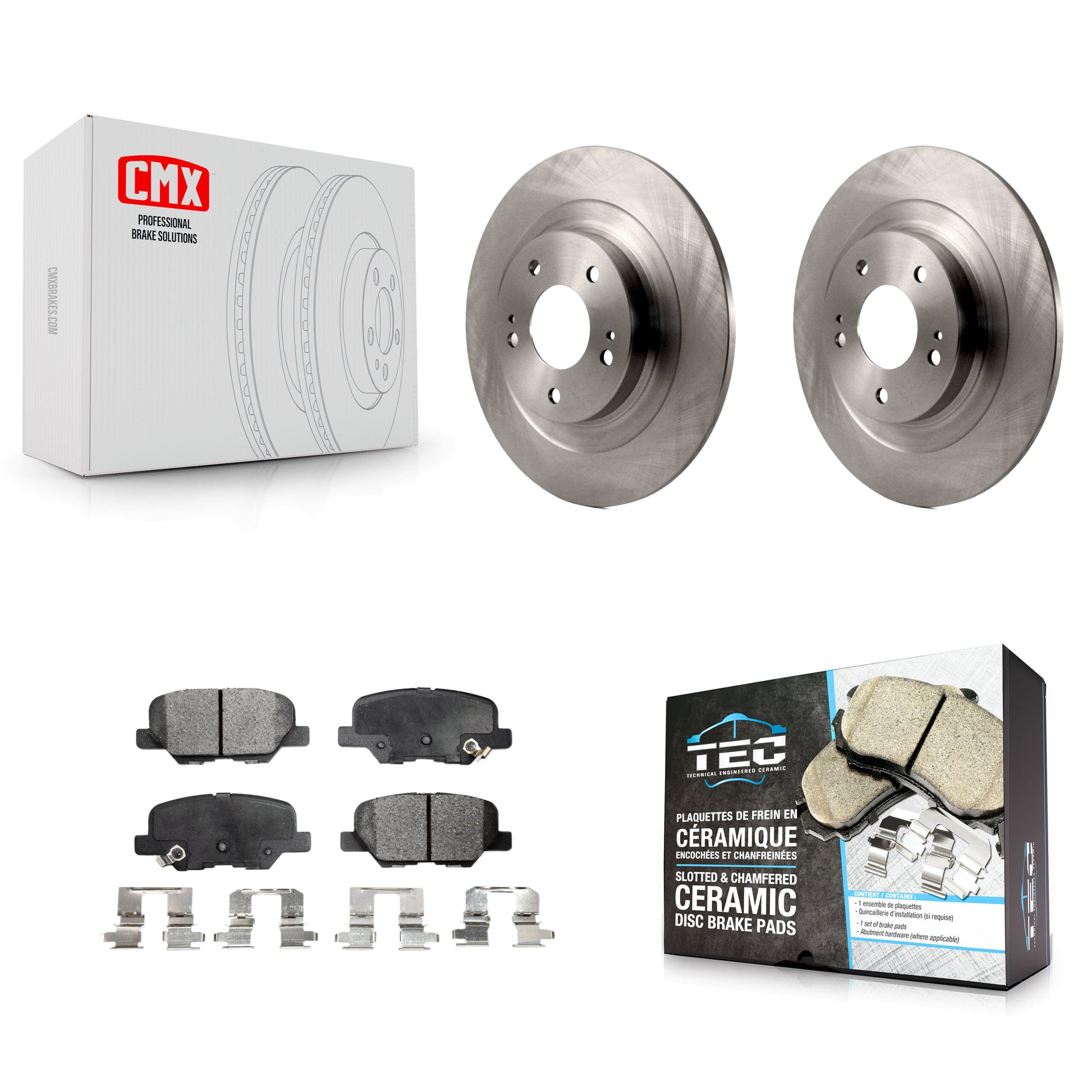 Transit Auto K8T-102083 Disc Brake Kit for 2013-2024 Mitsubishi Outlander PHEV, Mitsubishi Outlander, Mitsubishi Outlander Sport & more - Rear product image