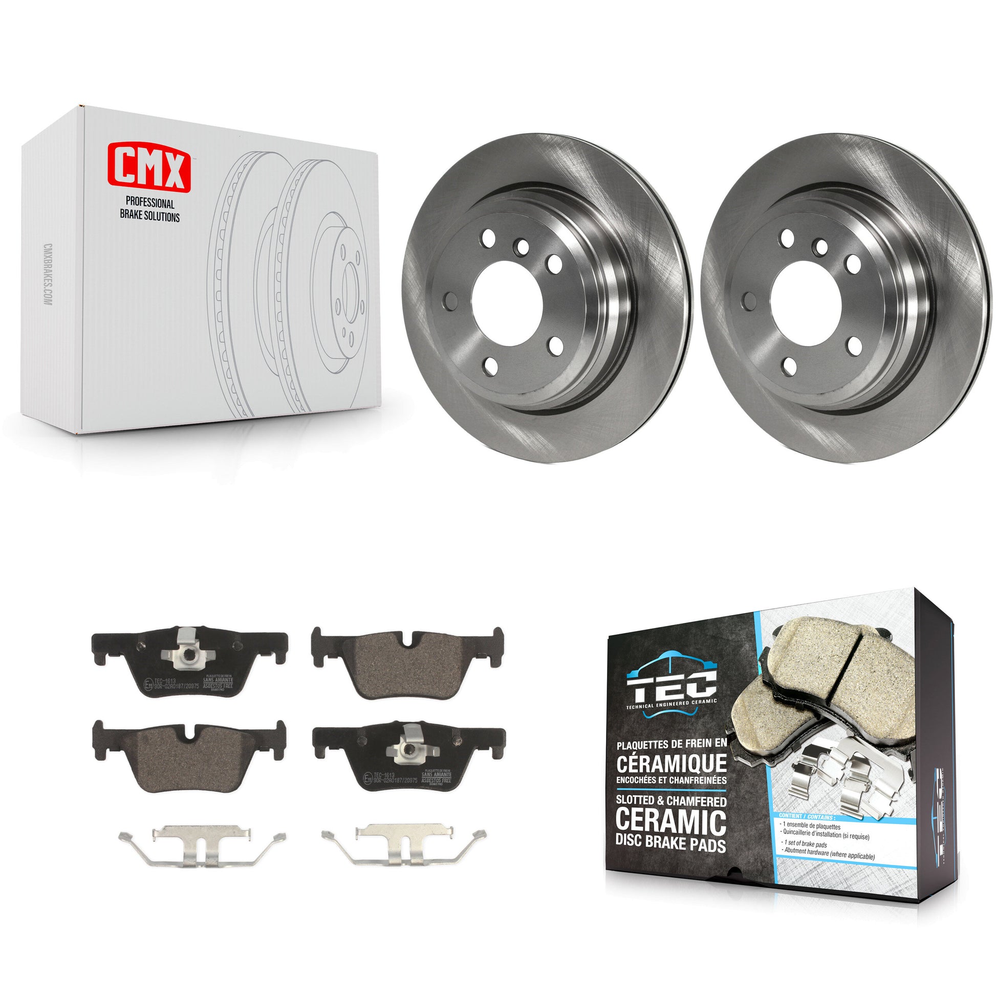 Transit Auto K8T-102093 Disc Brake Kit for 2013-2020 BMW 328d xDrive, BMW 330i, BMW 330i GT xDrive & more - Rear product image