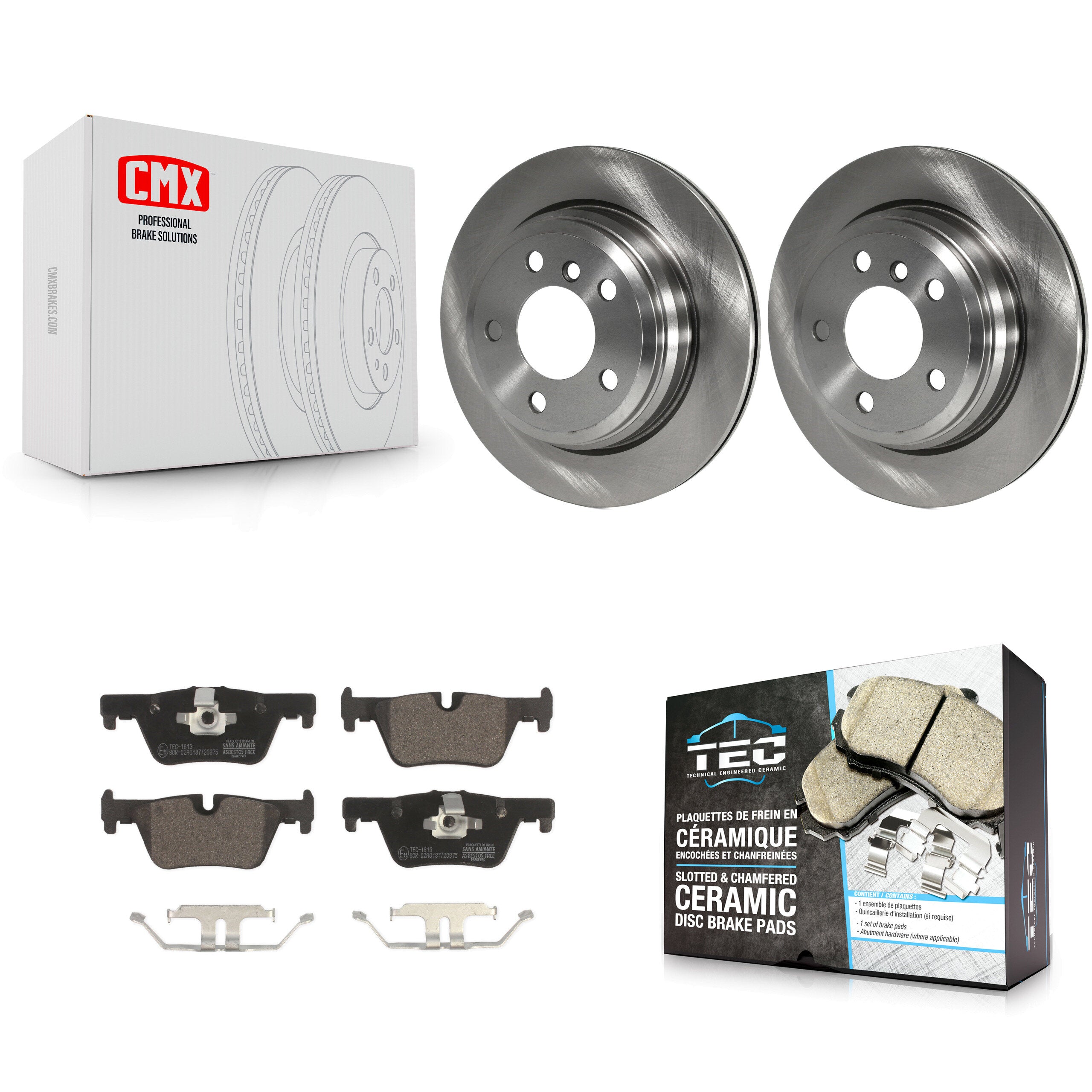 Transit Auto K8T-102093 Disc Brake Kit for 2013-2020 BMW 328d xDrive, BMW 330i, BMW 330i GT xDrive & more - Rear product image