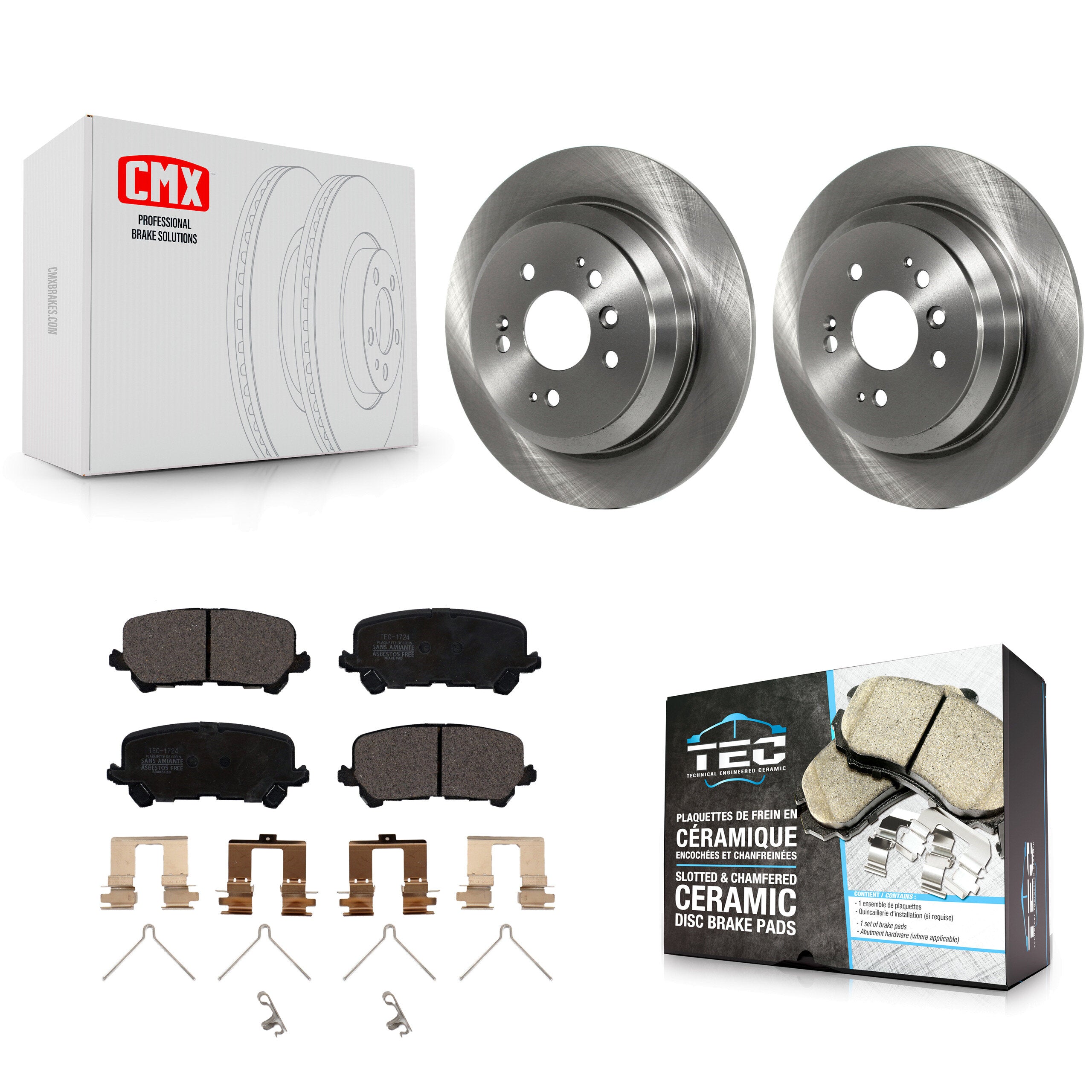 Transit Auto K8T-102101 Disc Brake Kit for 2016-2024 Honda Passport, Honda Ridgeline, Honda Pilot - Rear product image