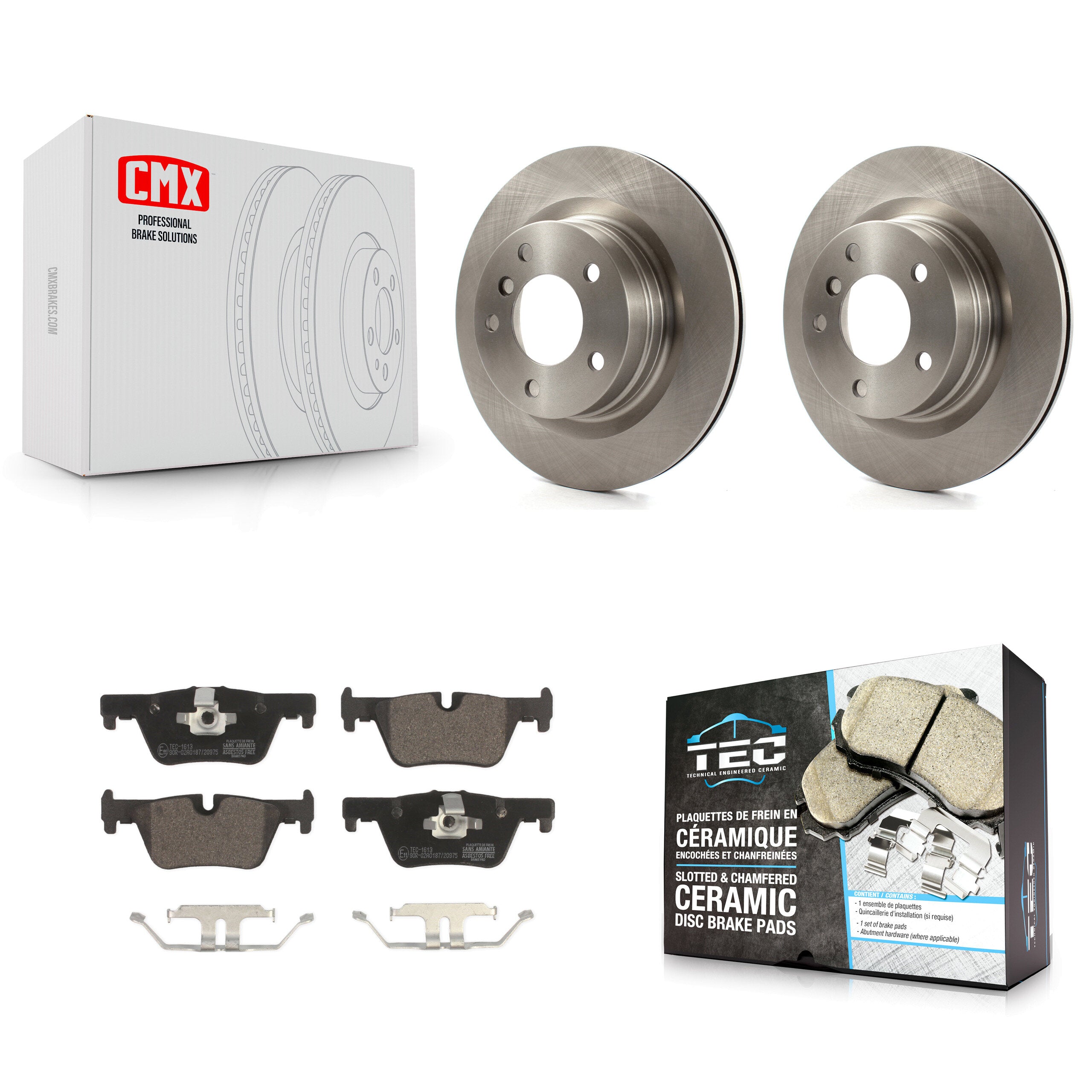 Transit Auto K8T-102104 Disc Brake Kit for 2012-2021 BMW 230i, BMW 230i xDrive, BMW 320i & more - Rear product image