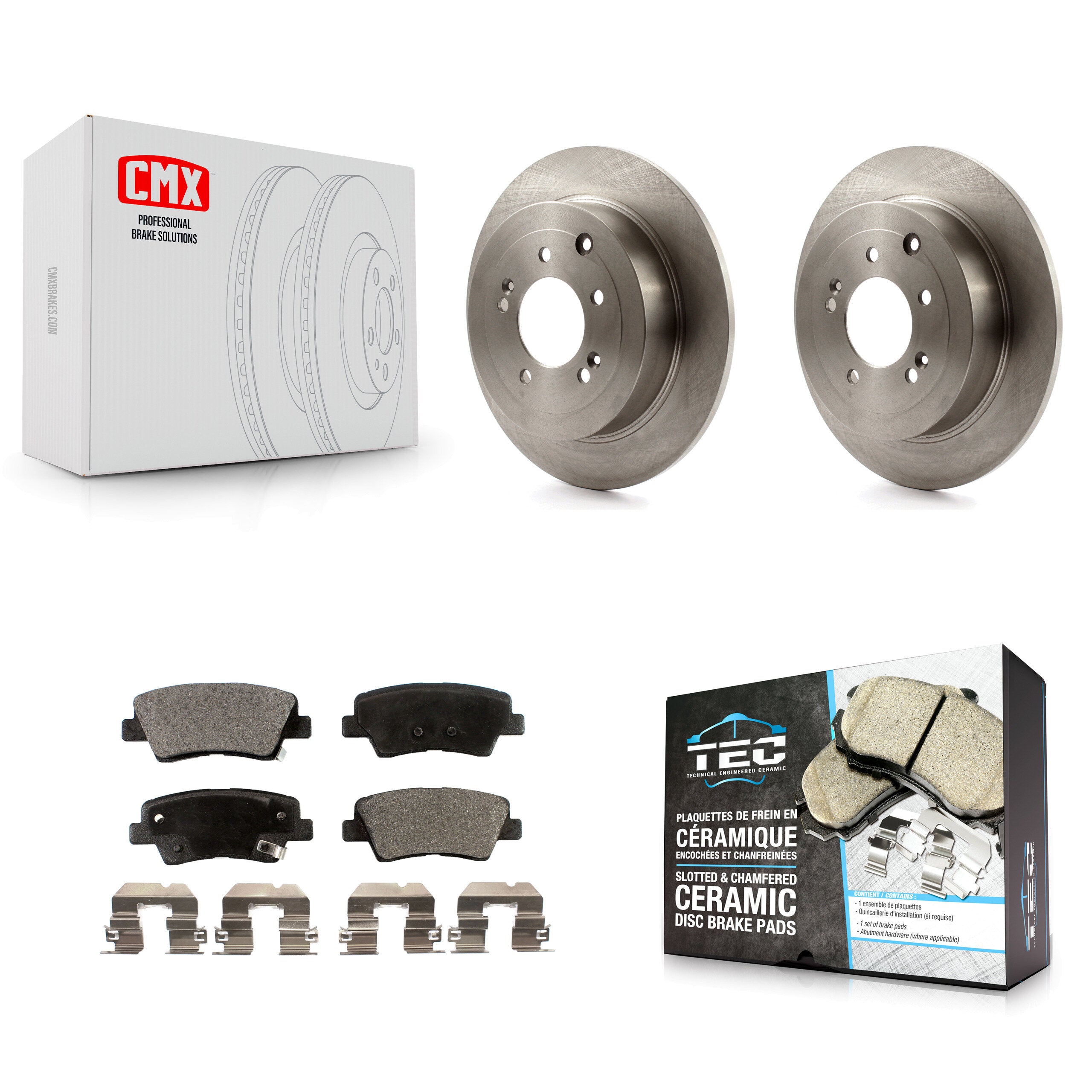 Transit Auto K8T-102106 Disc Brake Kit for 2016-2022 Hyundai Tucson, Kia Sportage - Rear product image