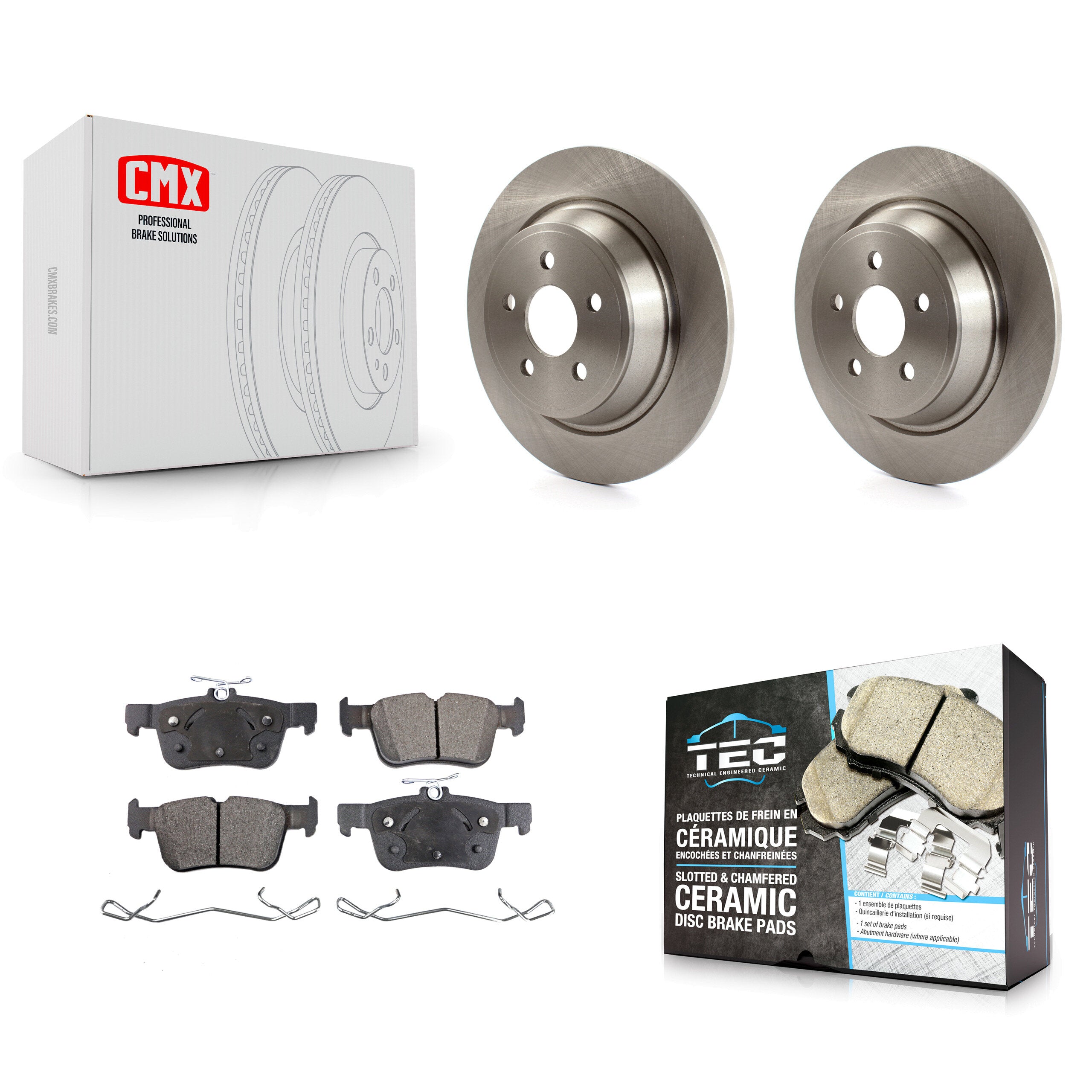 Transit Auto K8T-102113 Disc Brake Kit for 2015-2023 Ford Edge, Ford SSV Plug-In Hybrid, Lincoln Nautilus & more - Rear product image