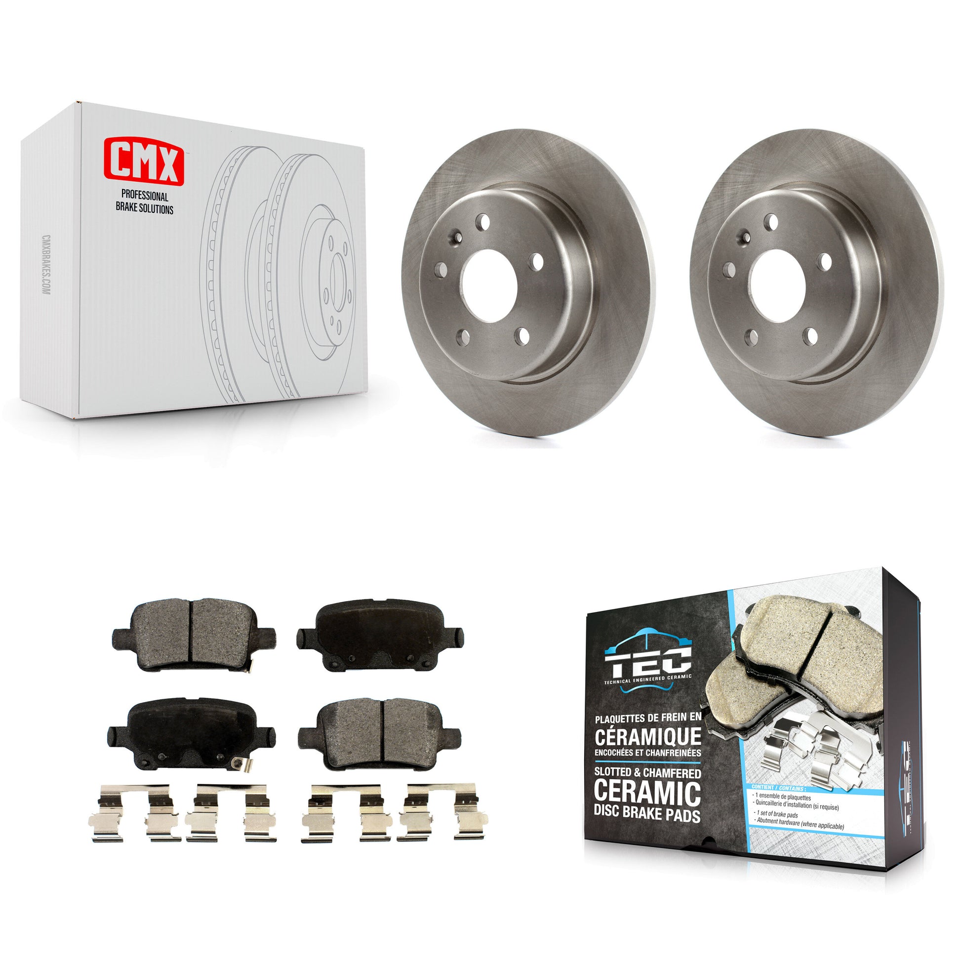 Transit Auto K8T-102117 Disc Brake Kit for 2016-2023 Chevrolet Bolt EUV, Chevrolet Bolt EV, Chevrolet Cruze & more - Rear product image