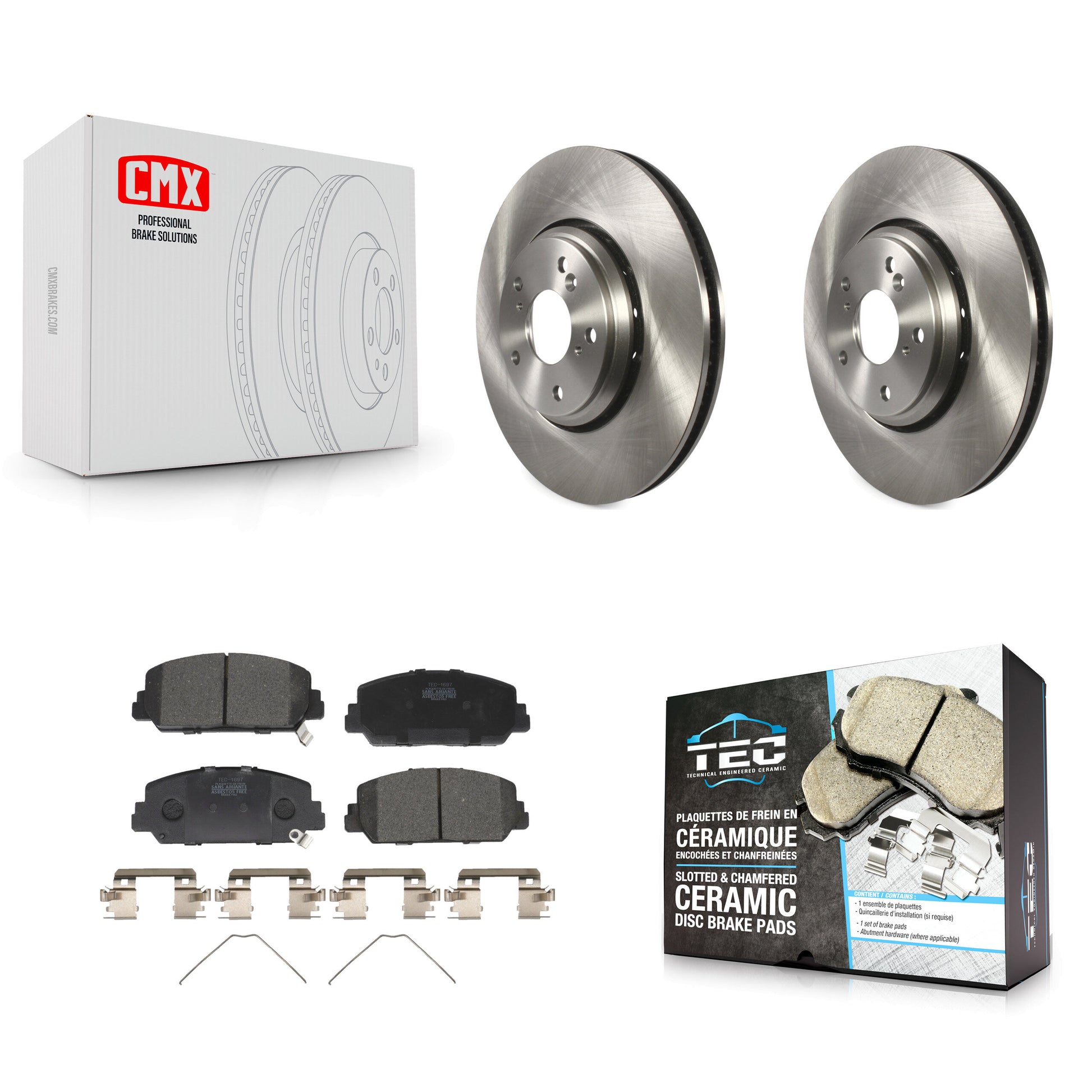 Transit Auto K8T-102523 Disc Brake Kit for 2016-2022 Acura ILX, Honda Accord, Honda Civic - Front product image