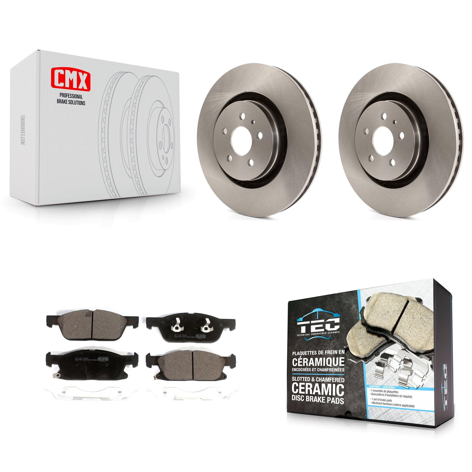 Transit Auto K8T-102846 Disc Brake Kit for 2017-2020 Ford Fusion, Lincoln Continental, Lincoln MKZ - Front product image