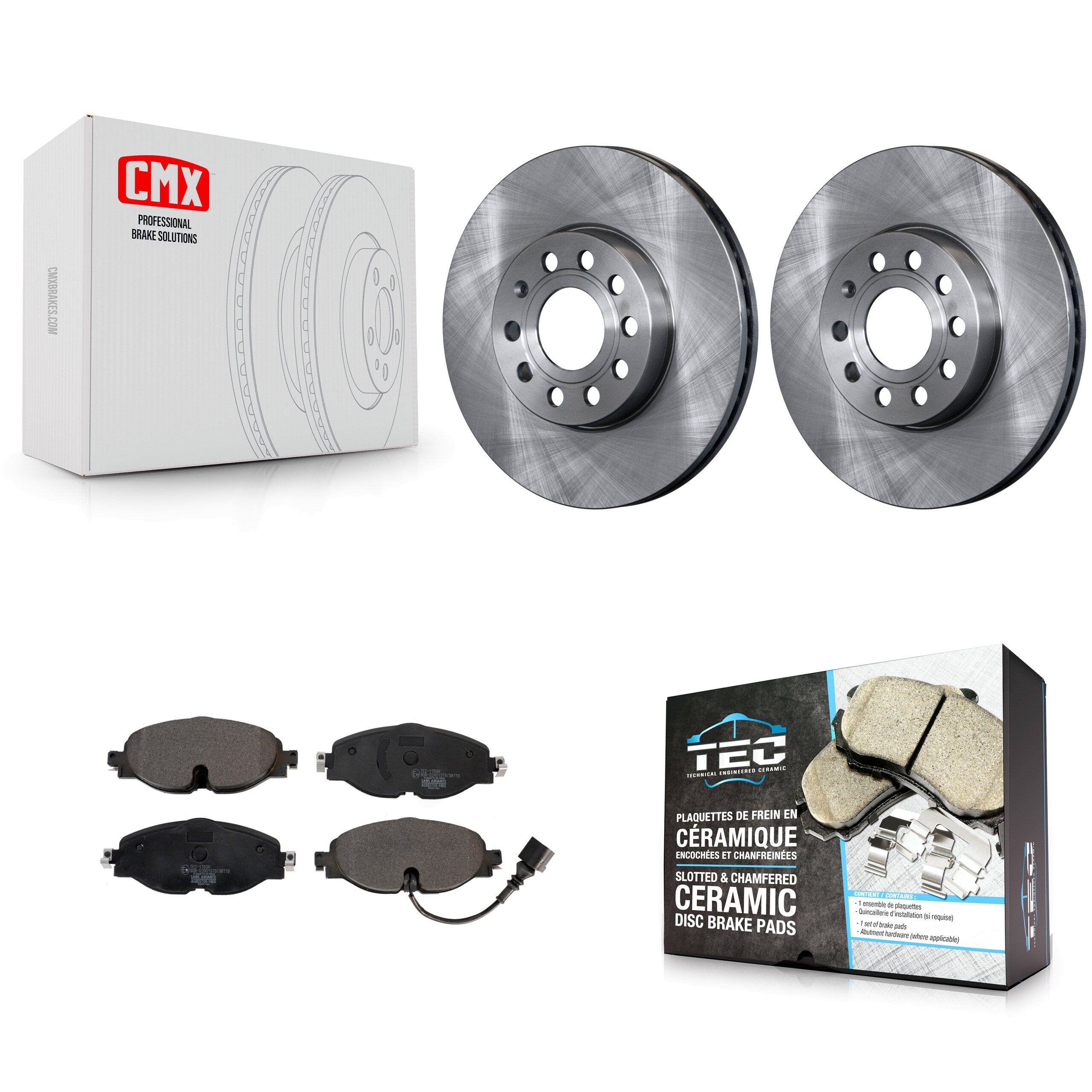 Transit Auto K8T-102852 Disc Brake Kit for 2015-2025 Volkswagen Jetta, Volkswagen Taos, Volkswagen Golf & more - Front product image