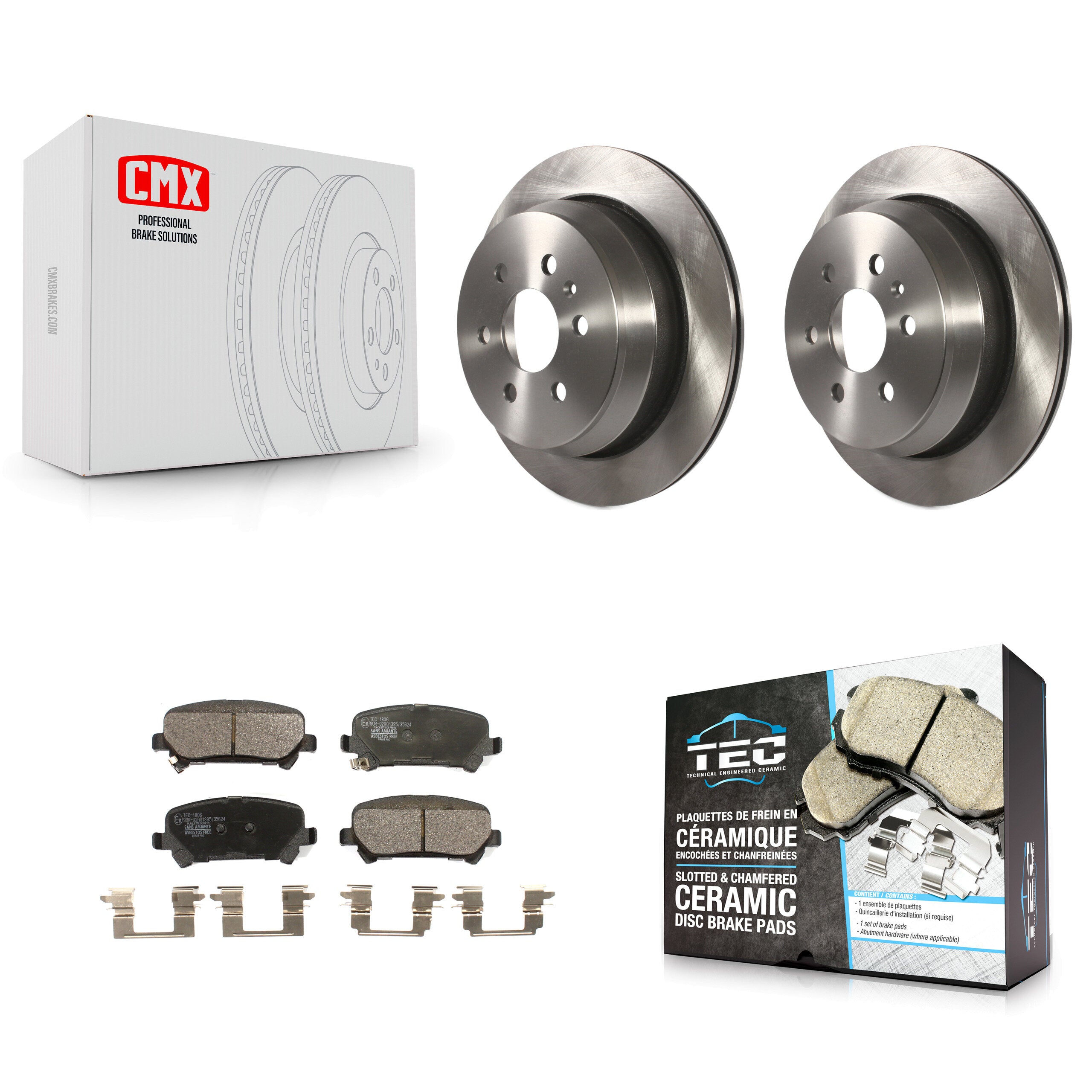Transit Auto K8T-102977 Disc Brake Kit for 2015-2020 Chevrolet Colorado, GMC Canyon - Rear product image