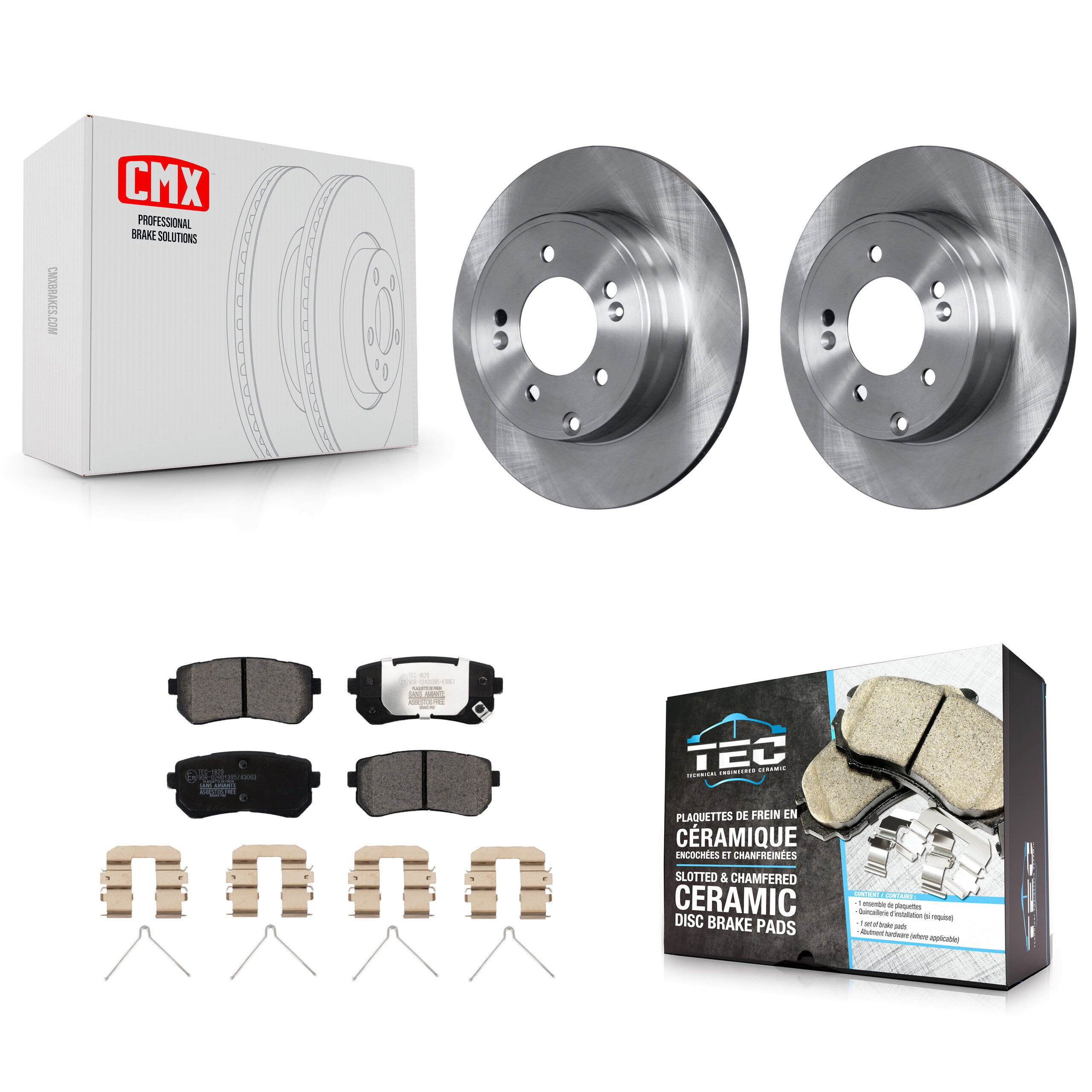Transit Auto K8T-102979 Disc Brake Kit for 2016-2020 Hyundai Sonata, Kia Optima - Rear product image