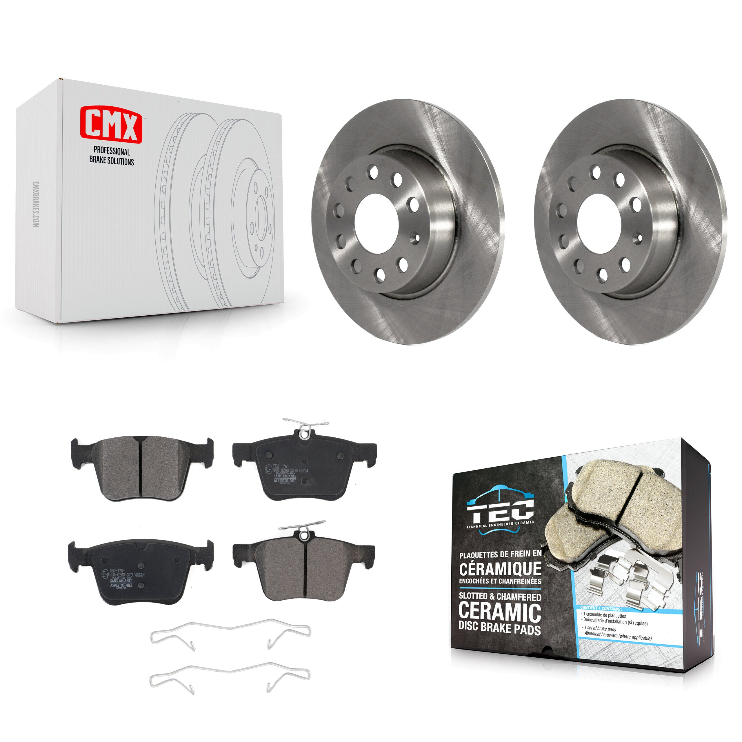 Transit Auto K8T-102984 Disc Brake Kit for 2015-2023 Volkswagen Taos, Audi A3, Audi A3 Sportback e-tron & more - Rear product image