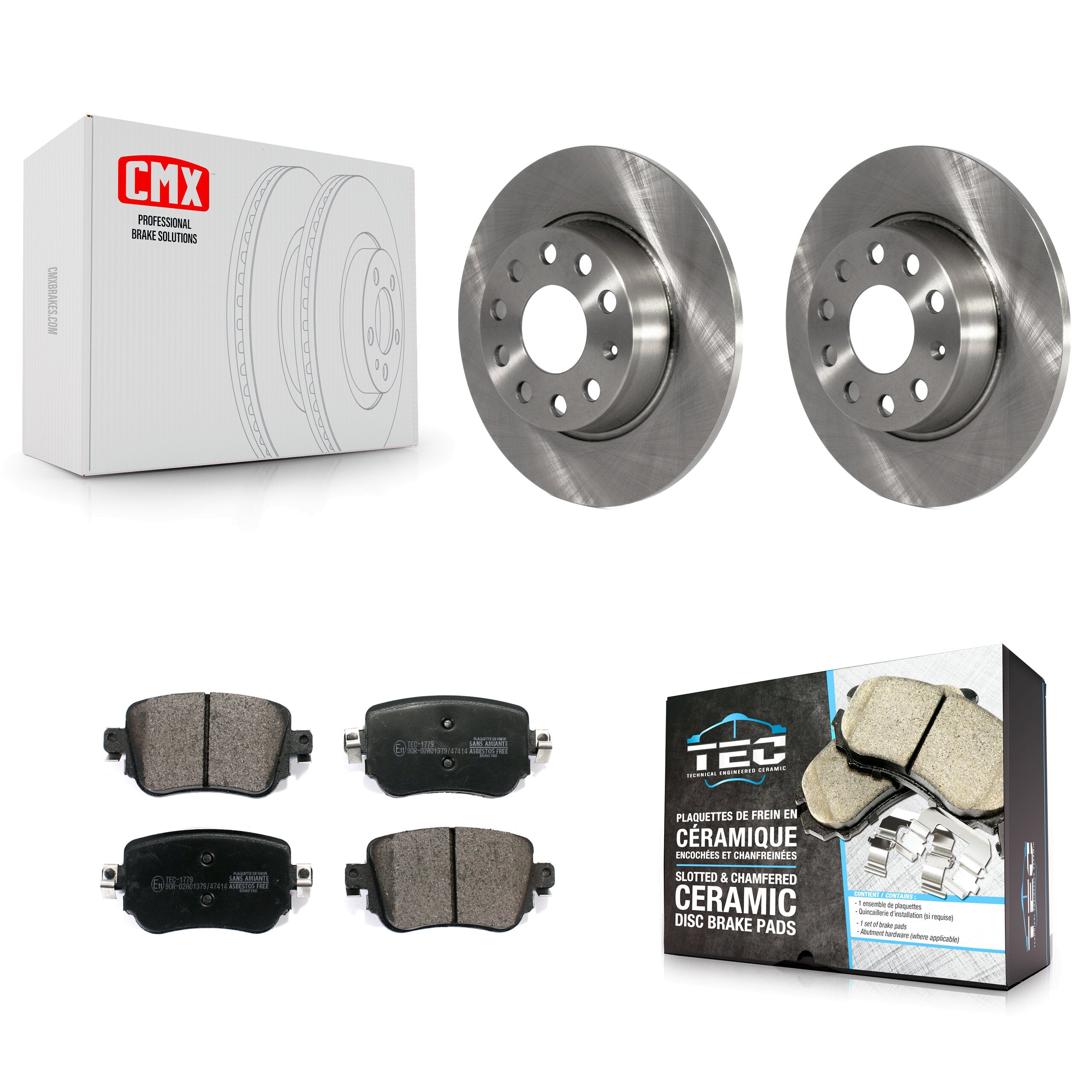 Transit Auto K8T-102985 Disc Brake Kit for 2015-2022 Volkswagen Golf, Volkswagen Golf SportWagen, Volkswagen Golf Alltrack & more - Rear product image