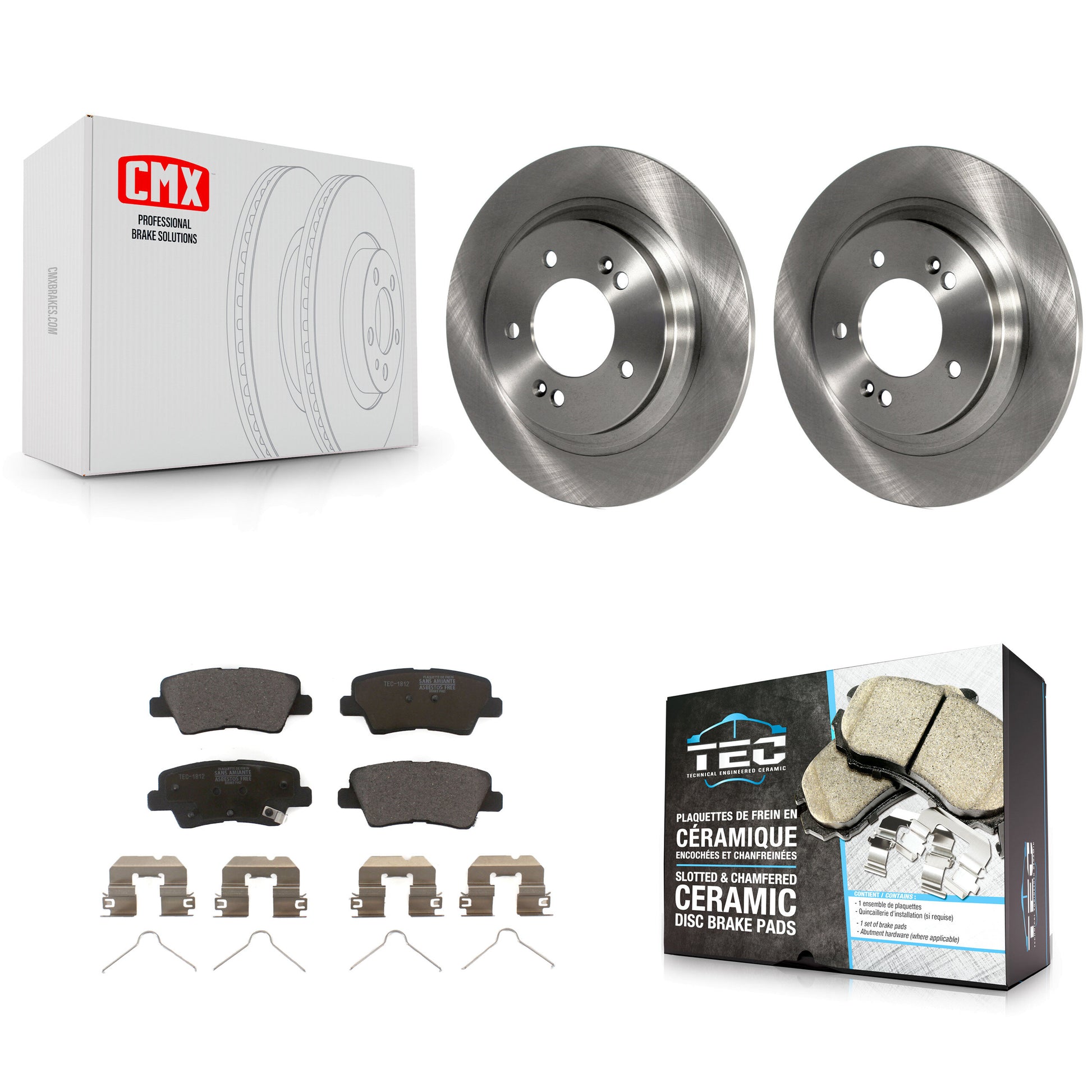 Transit Auto K8T-102988 Disc Brake Kit for 2017-2019 Kia Niro, Hyundai Ioniq - Rear product image