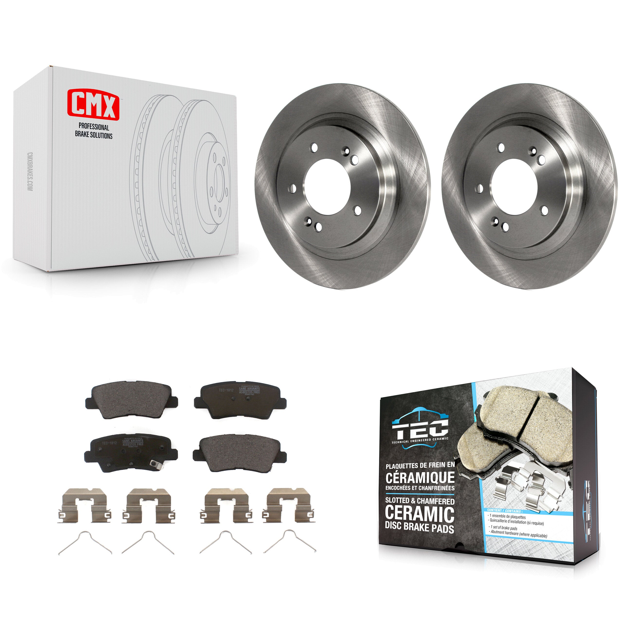 Transit Auto K8T-102988 Disc Brake Kit for 2017-2019 Kia Niro, Hyundai Ioniq - Rear product image