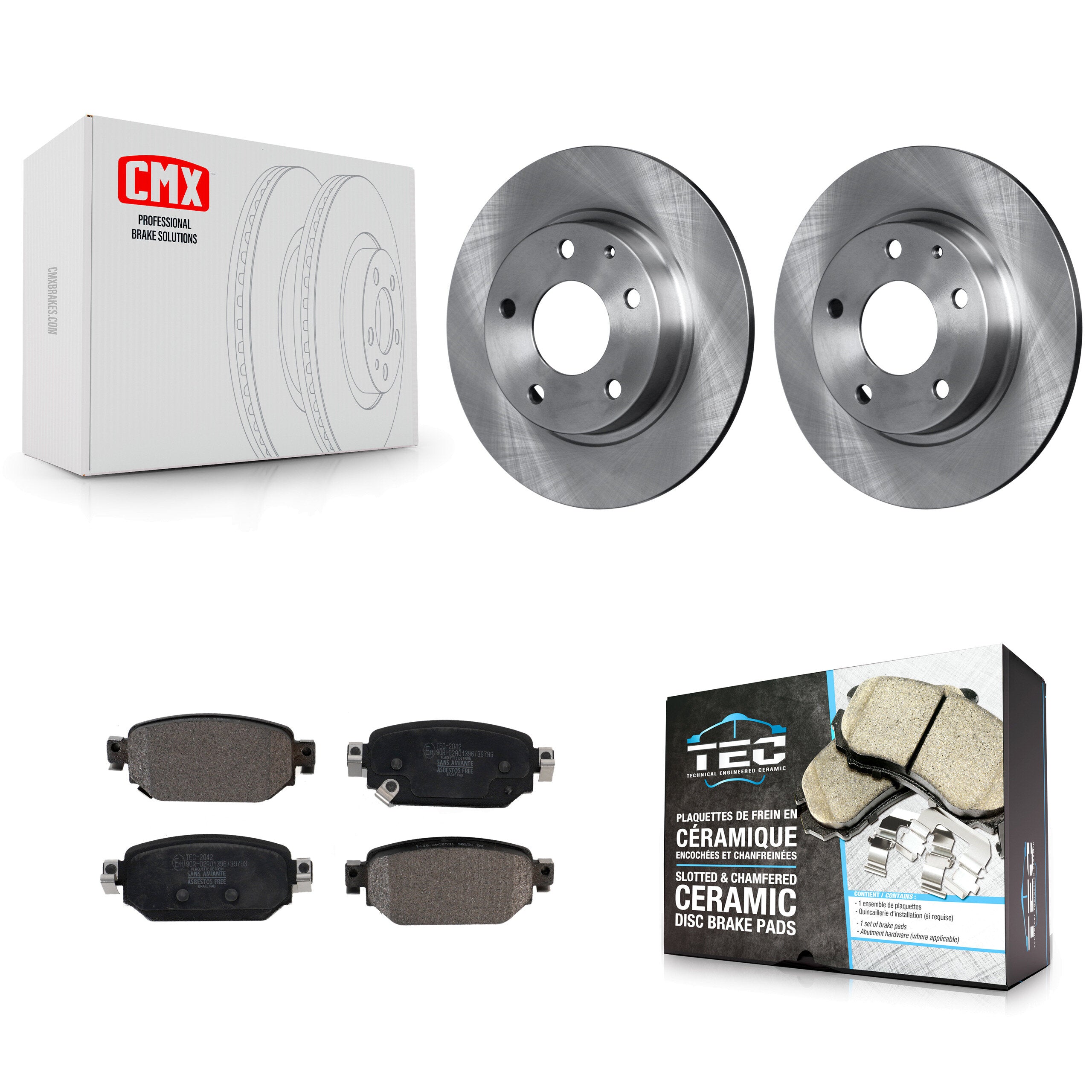 Transit Auto K8T-102991 Disc Brake Kit for 2017-2022 Mazda CX-3, Mazda 3, Mazda 3 Sport - Rear product image