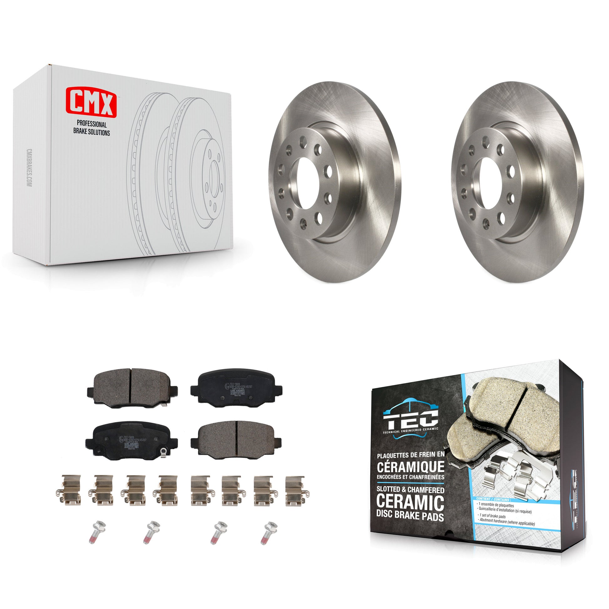 Transit Auto K8T-102992 Disc Brake Kit for 2015-2024 Dodge Hornet, Fiat 500X, Jeep Renegade - Rear product image
