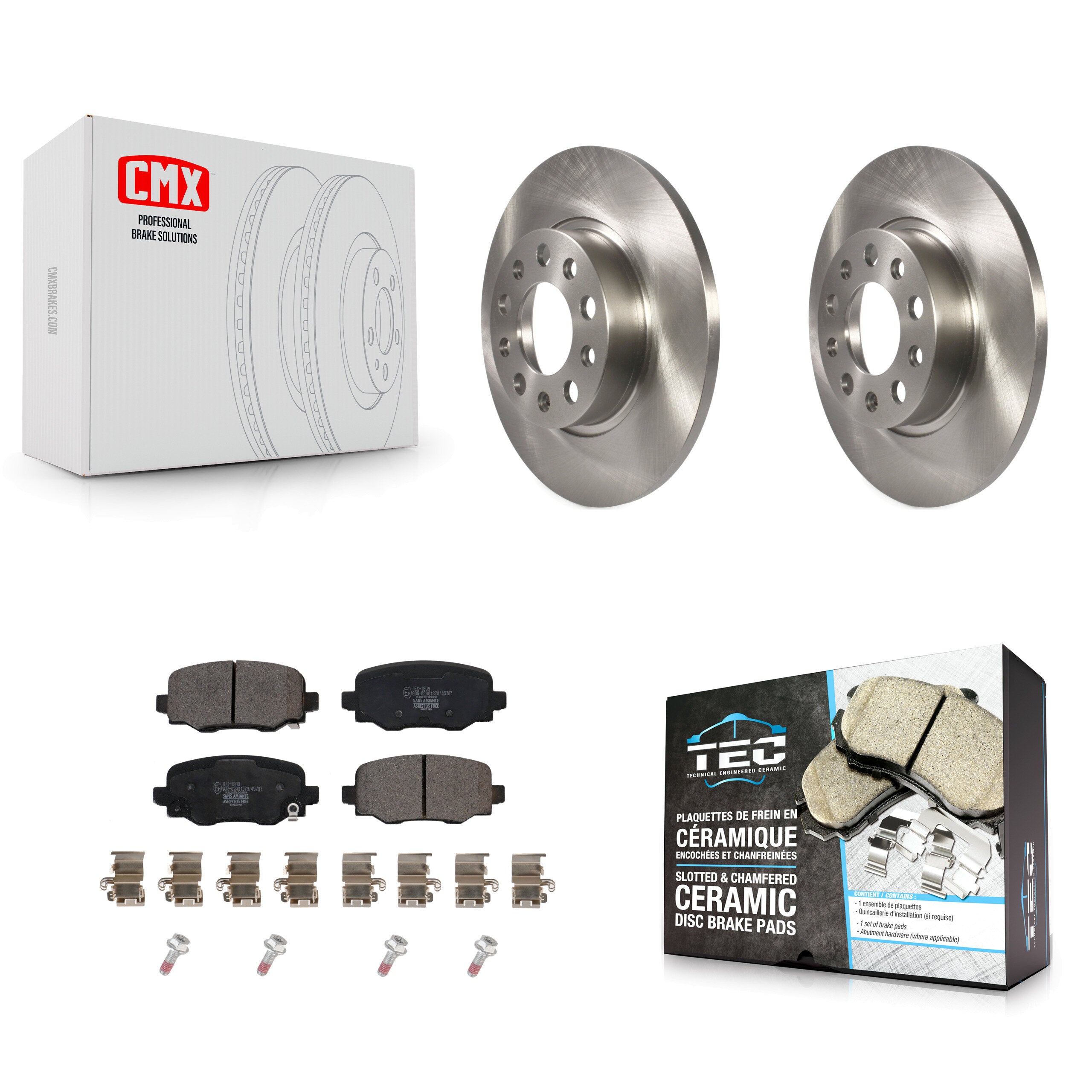 Transit Auto K8T-102992 Disc Brake Kit for 2015-2024 Dodge Hornet, Fiat 500X, Jeep Renegade - Rear product image