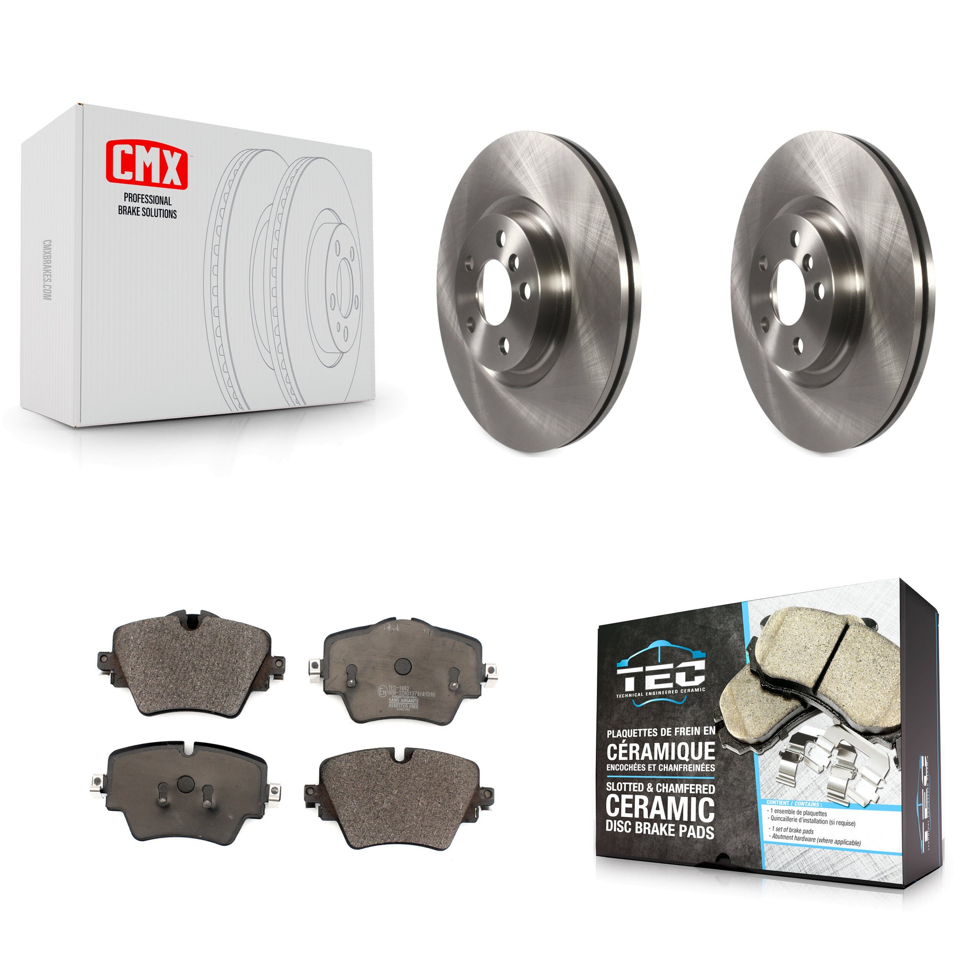 Transit Auto K8T-103015 Disc Brake Kit for 2016-2023 Mini Cooper Countryman, BMW 228i Gran Coupe, BMW X1 & more - Front product image