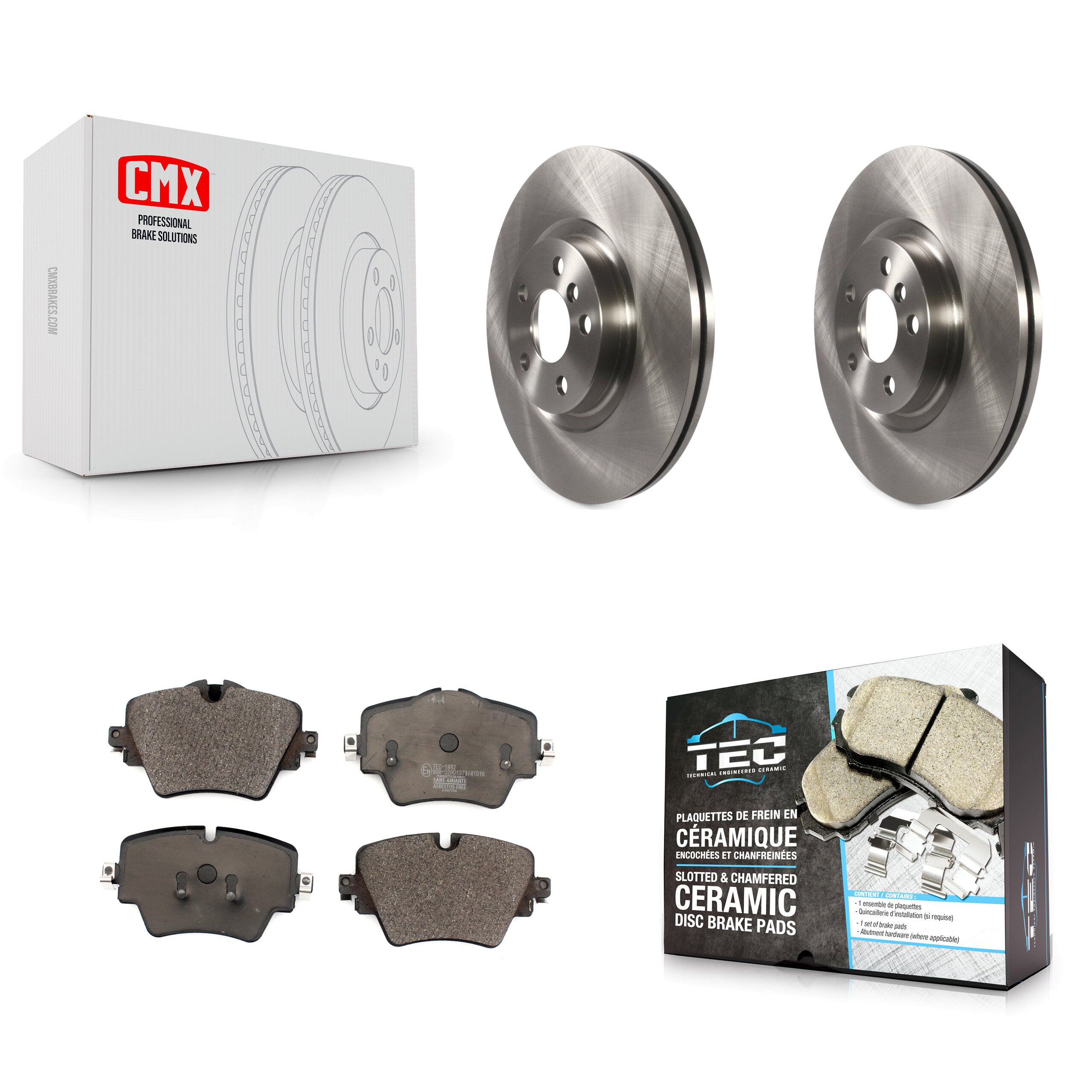 Transit Auto K8T-103015 Disc Brake Kit for 2016-2023 Mini Cooper Countryman, BMW 228i Gran Coupe, BMW X1 & more - Front product image
