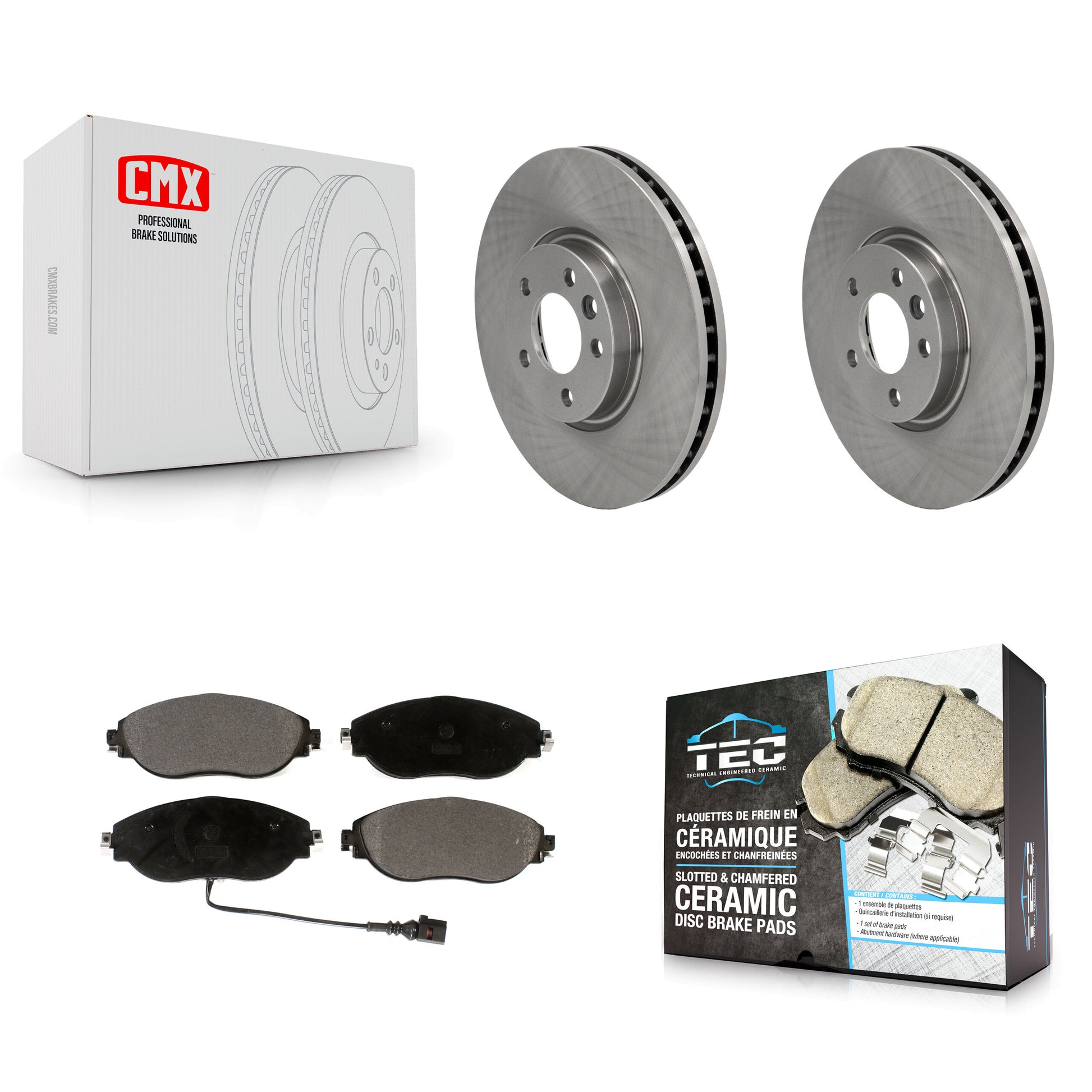 Transit Auto K8T-103055 Disc Brake Kit for 2013-2016 Volkswagen CC - Front product image