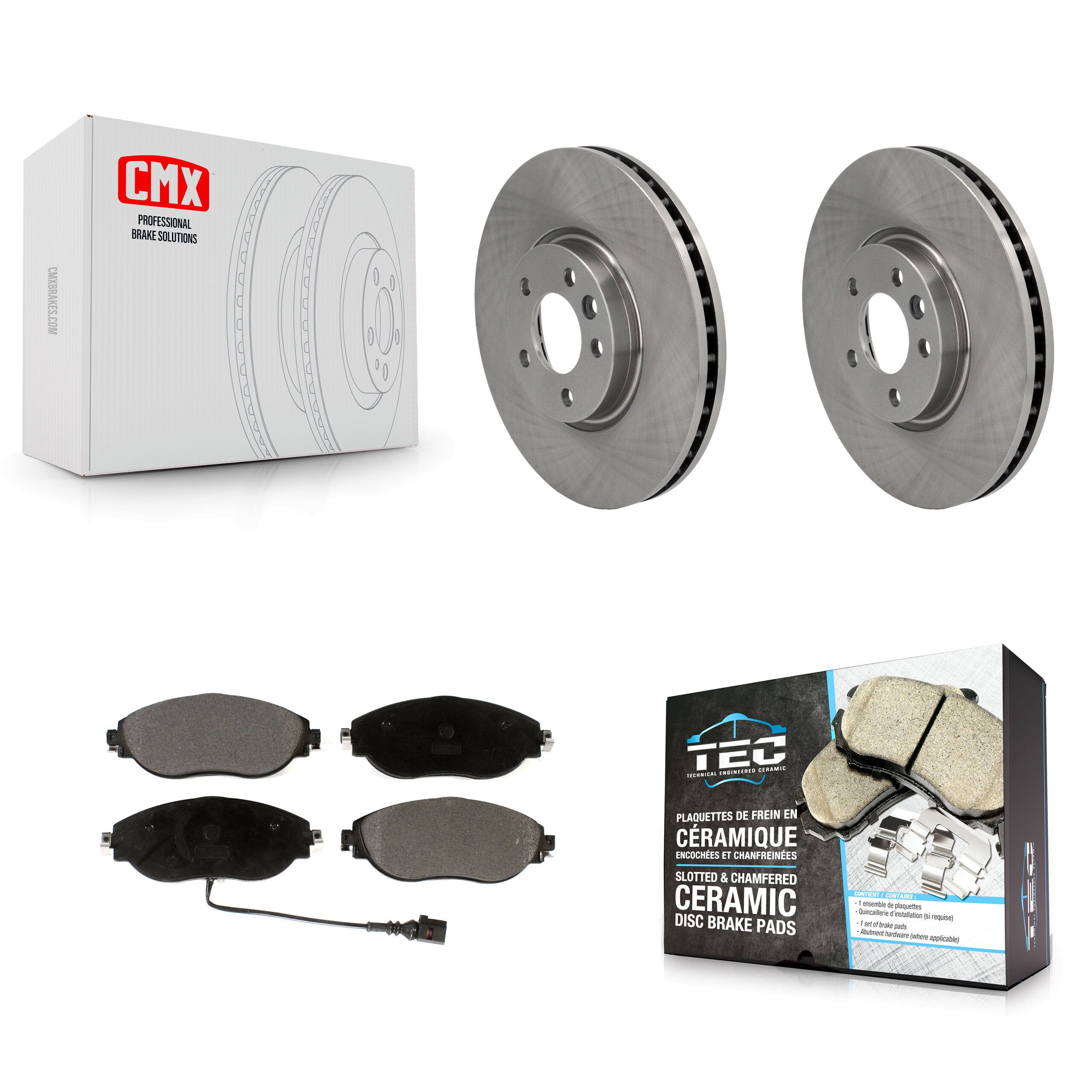 Transit Auto K8T-103055 Disc Brake Kit for 2013-2016 Volkswagen CC - Front product image