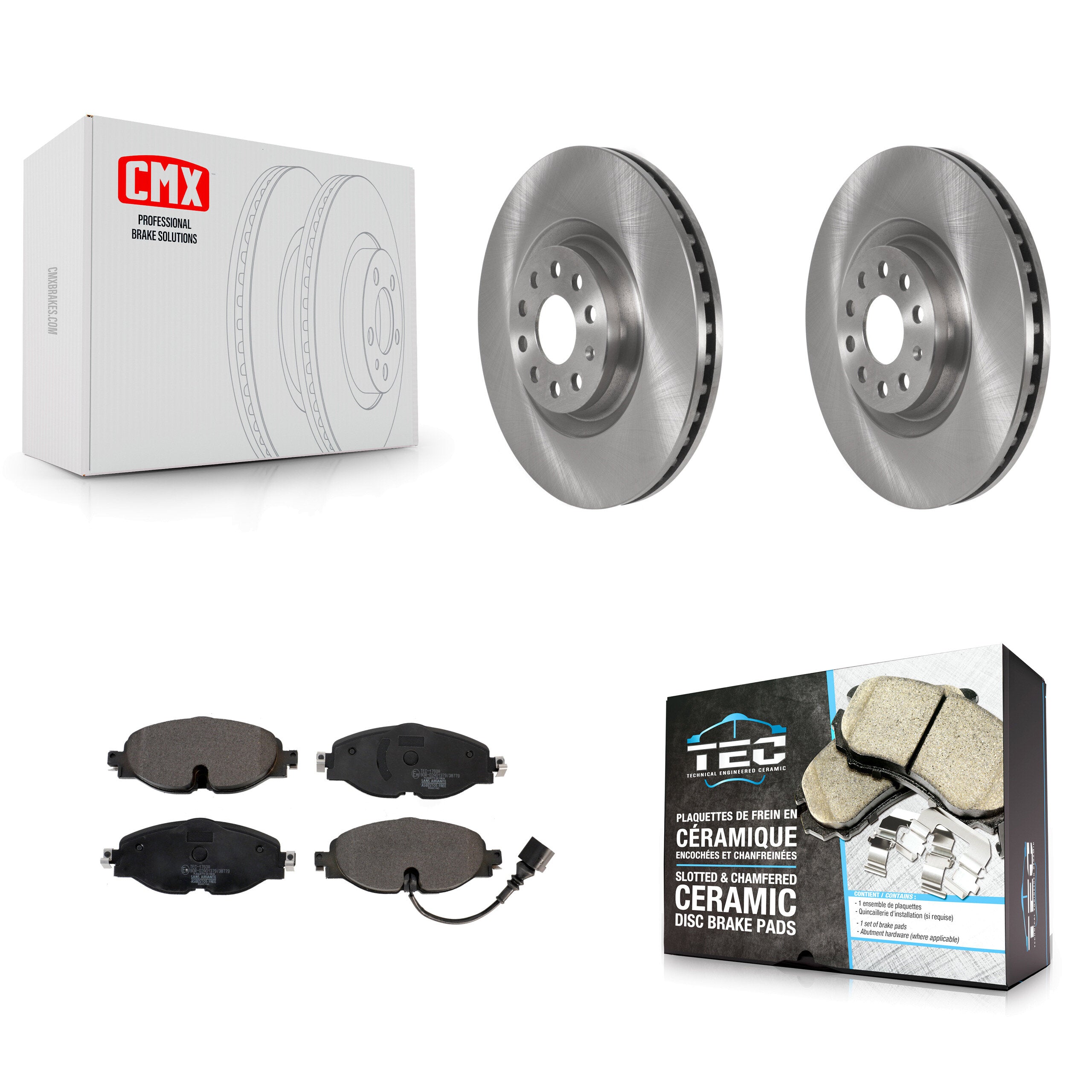 Transit Auto K8T-103059 Disc Brake Kit for 2015-2019 Audi A3, Volkswagen Golf - Front product image