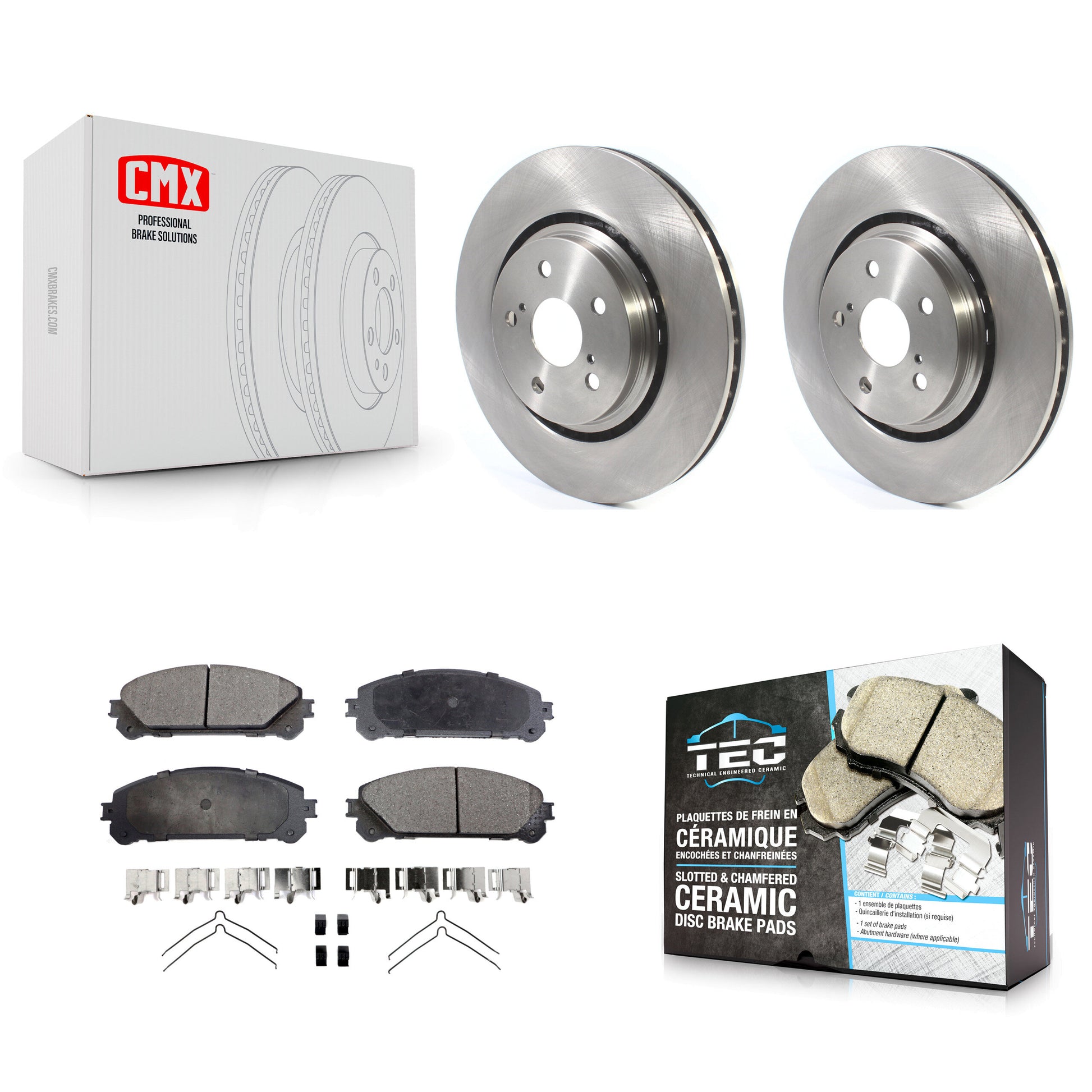 Transit Auto K8T-103063 Disc Brake Kit for 2016-2023 Toyota Crown, Lexus NX250, Lexus NX350 & more - Front product image