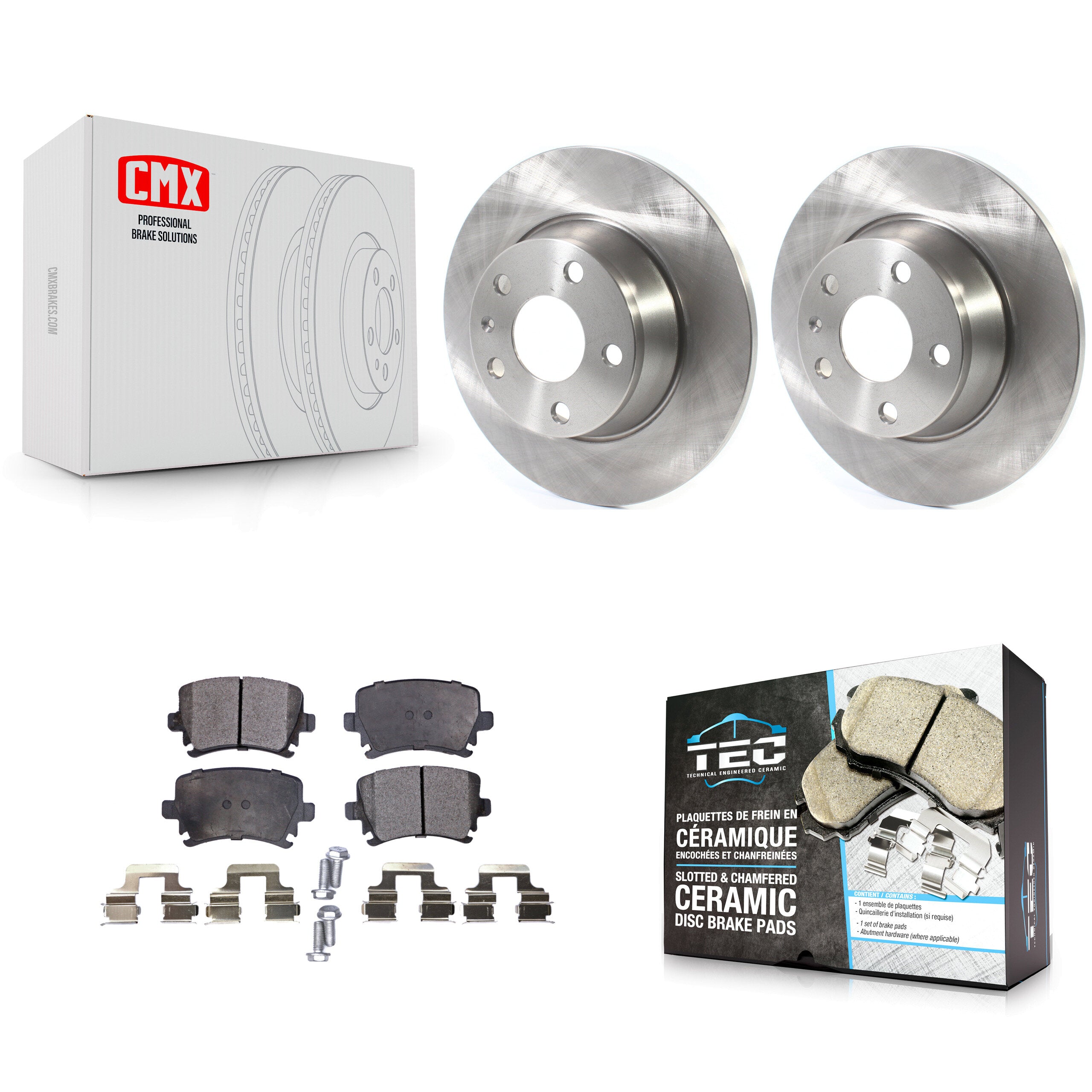 Transit Auto K8T-103158 Disc Brake Kit for 2008-2015 Audi TT, Audi TT Quattro - Rear product image
