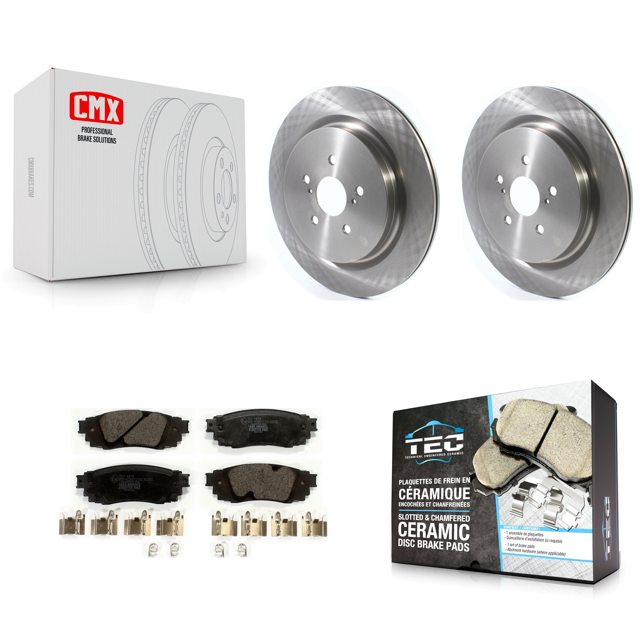 Transit Auto K8T-103162 Disc Brake Kit for 2016-2022 Lexus RX350, Lexus RX350L, Lexus RX450hL & more - Rear product image