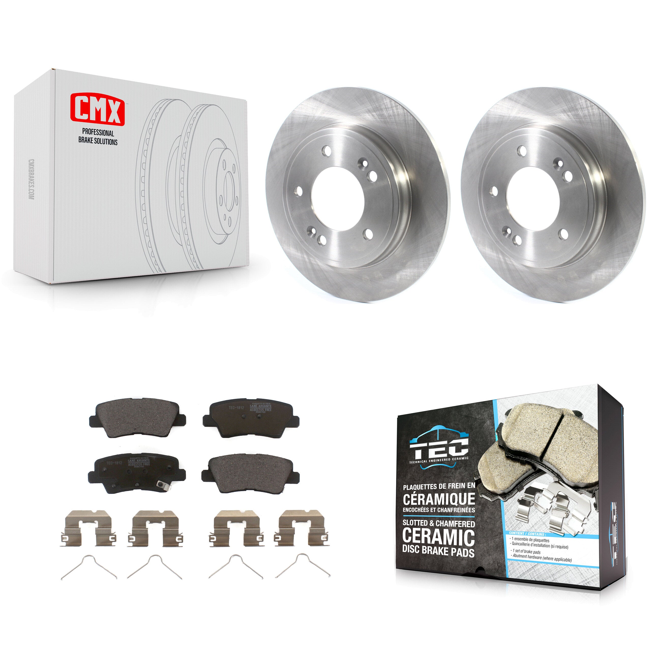 Transit Auto K8T-103165 Disc Brake Kit for 2017-2022 Kia Niro, Hyundai Elantra, Hyundai Ioniq - Rear product image