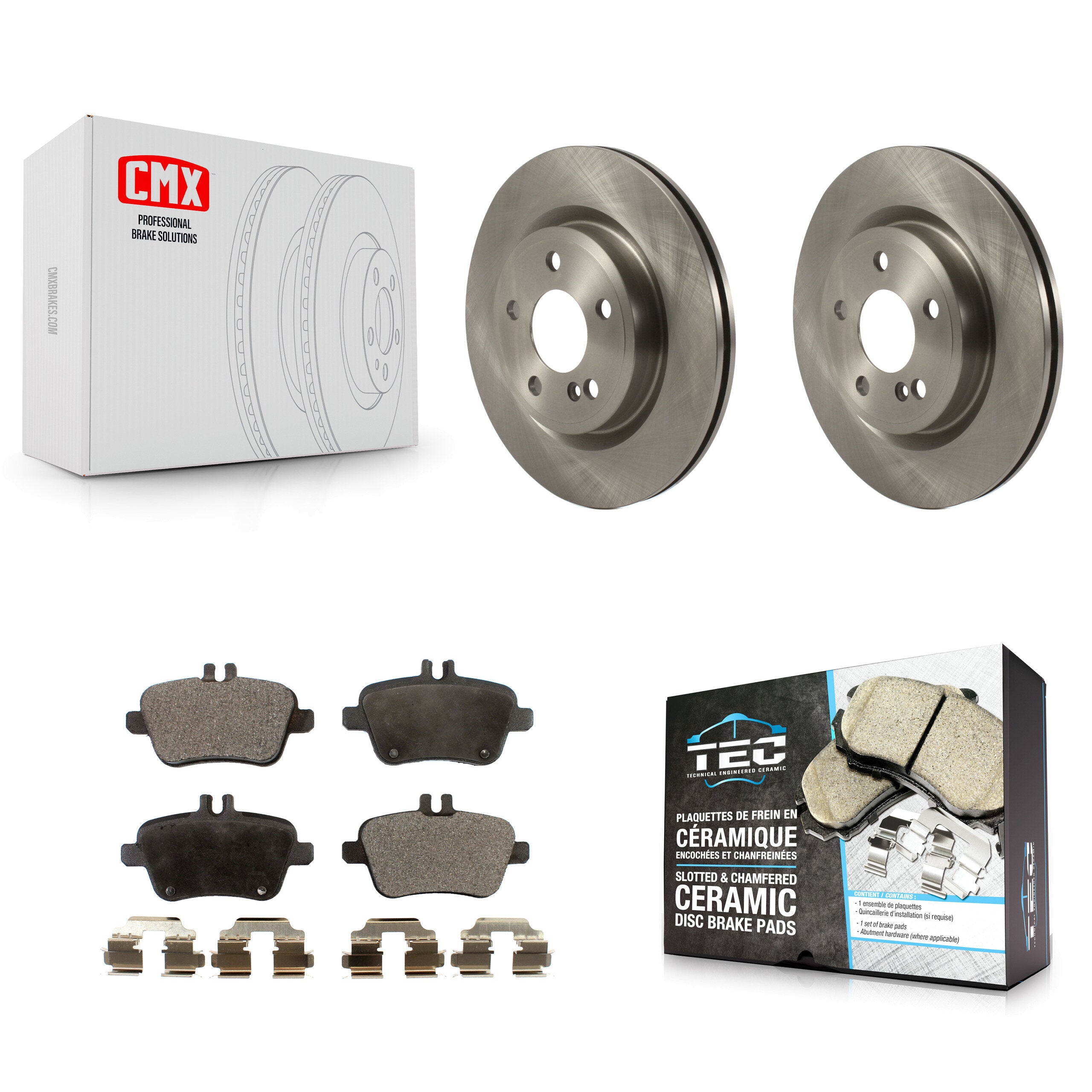 Transit Auto K8T-103169 Disc Brake Kit for 2014-2020 INFINITI QX30, Mercedes-Benz CLA250, Mercedes-Benz GLA250 - Rear product image