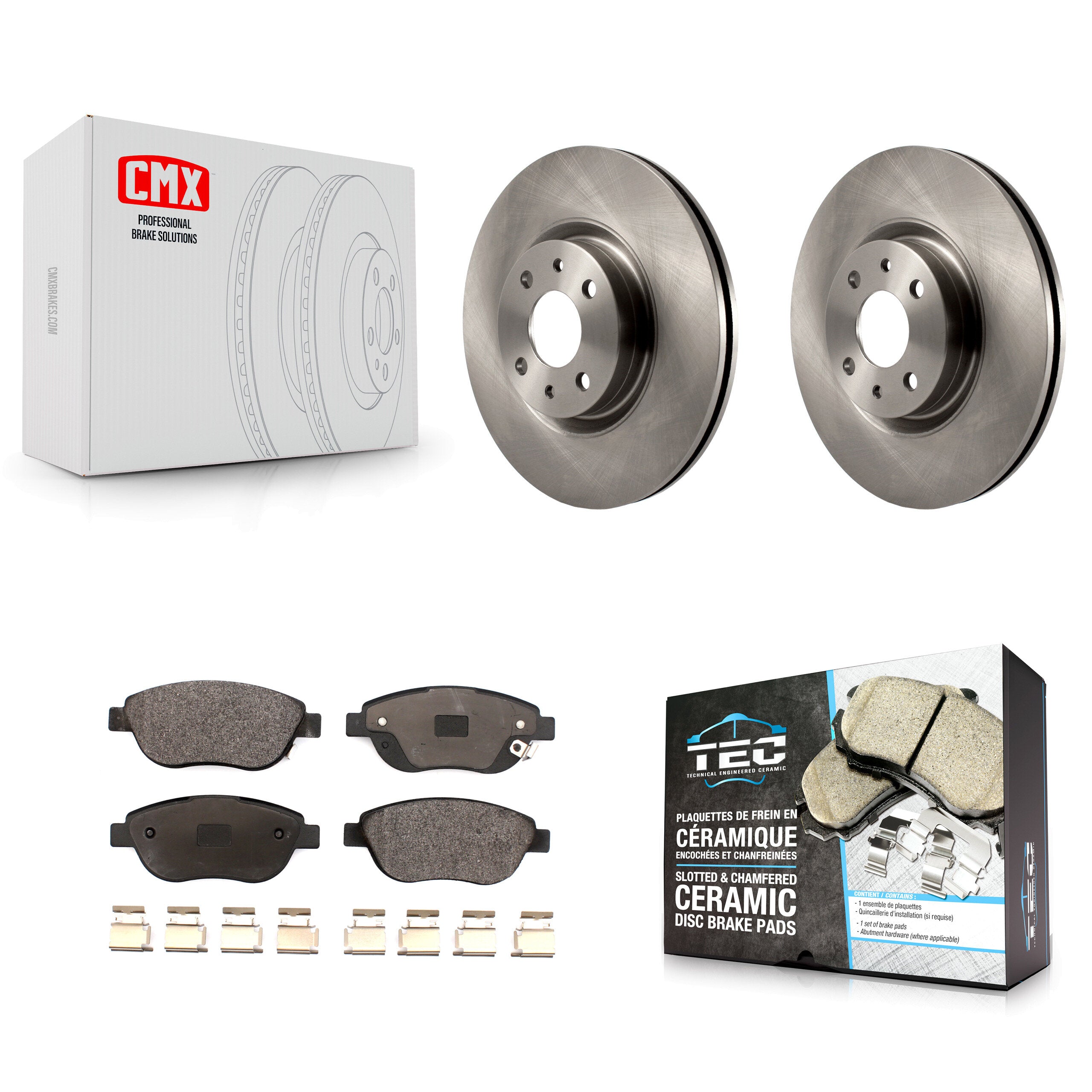 Transit Auto K8T-103212 Disc Brake Kit for 2012-2017 Fiat 500 - Front product image