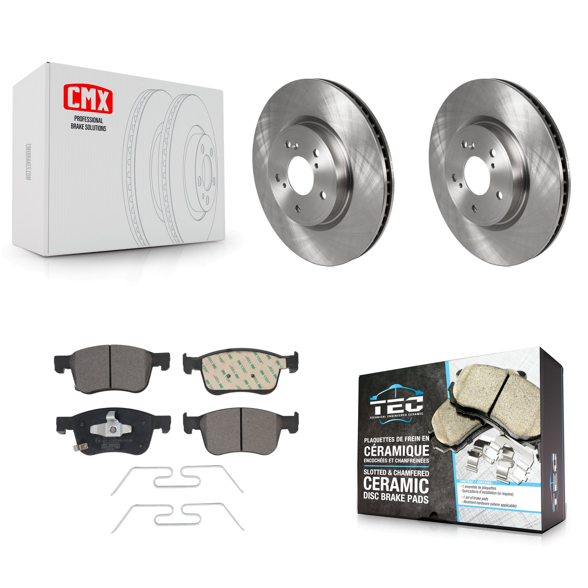 Transit Auto K8T-103215 Disc Brake Kit for 2018-2024 Acura Integra, Honda Accord, Honda Civic - Front product image