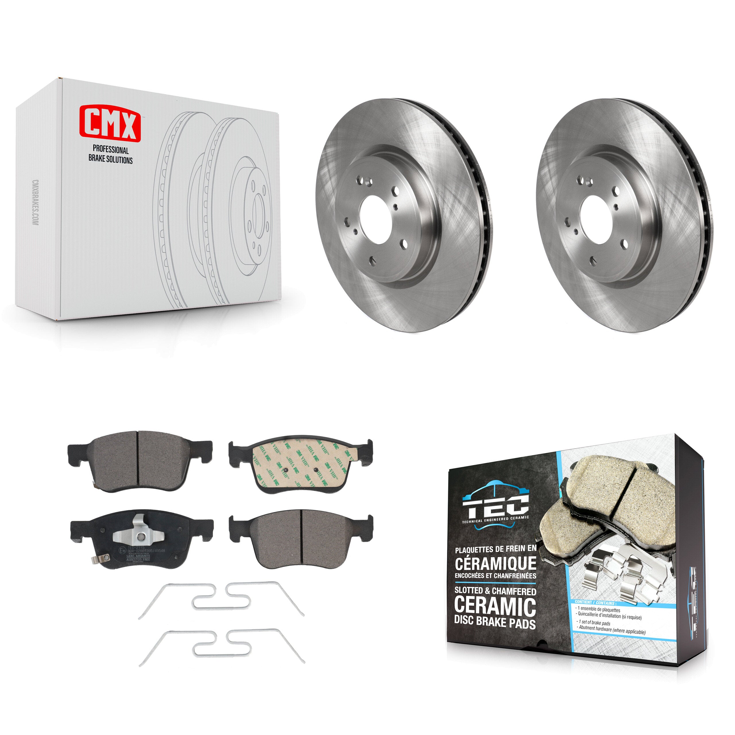 Transit Auto K8T-103215 Disc Brake Kit for 2018-2024 Acura Integra, Honda Accord, Honda Civic - Front product image