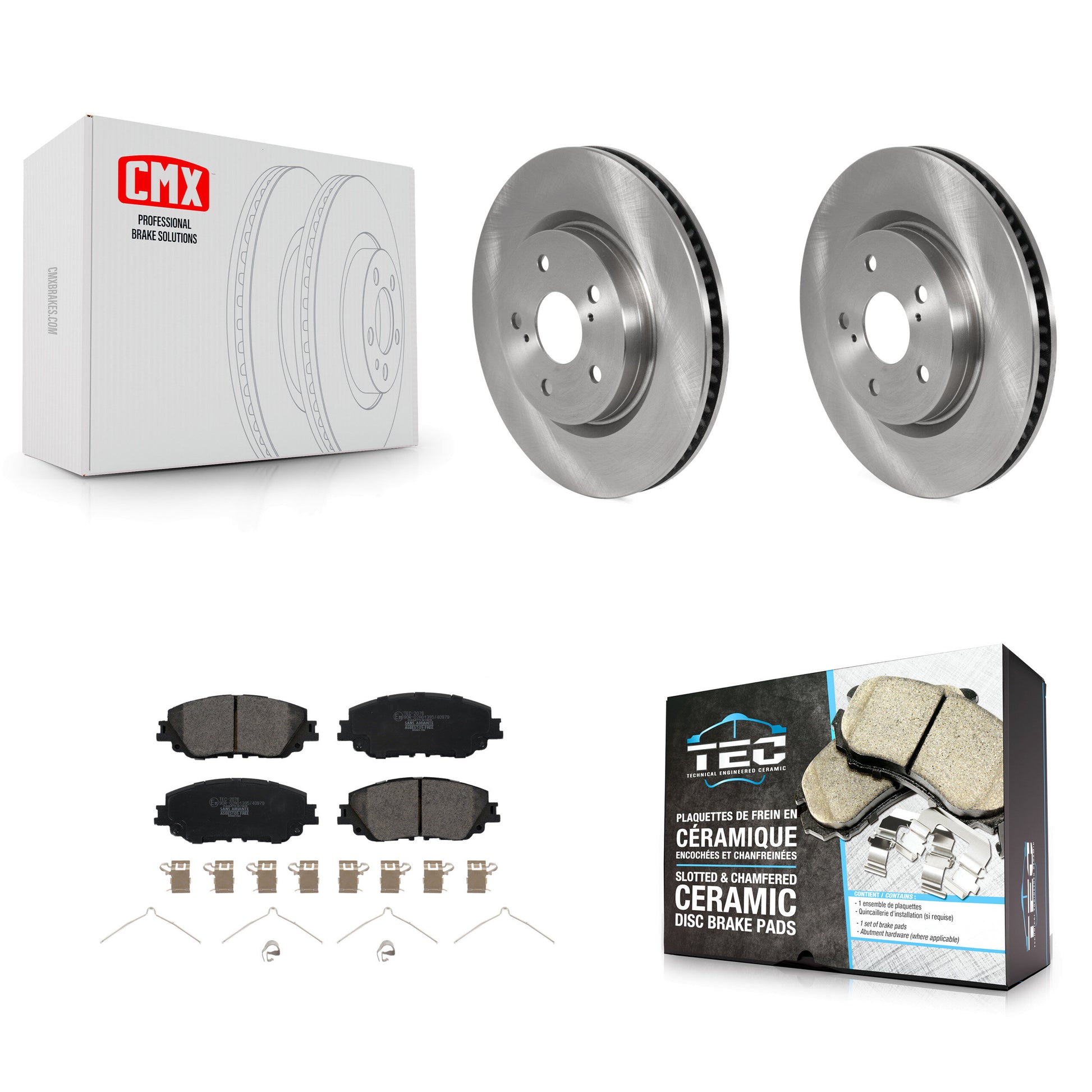 Transit Auto K8T-103216 Disc Brake Kit for 2018-2024 Toyota Camry, Toyota Prius Prime, Toyota Avalon & more - Front product image