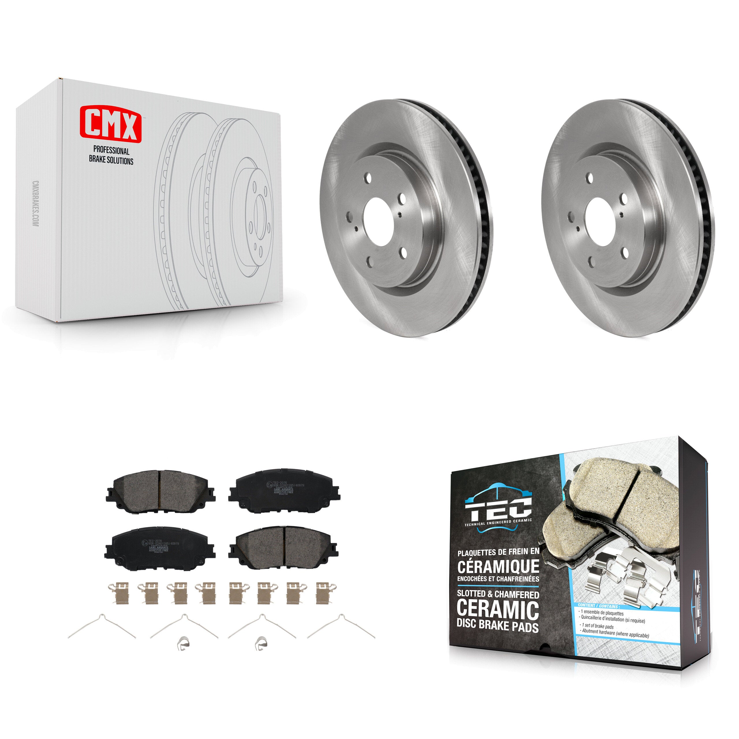 Transit Auto K8T-103216 Disc Brake Kit for 2018-2024 Toyota Camry, Toyota Prius Prime, Toyota Avalon & more - Front product image