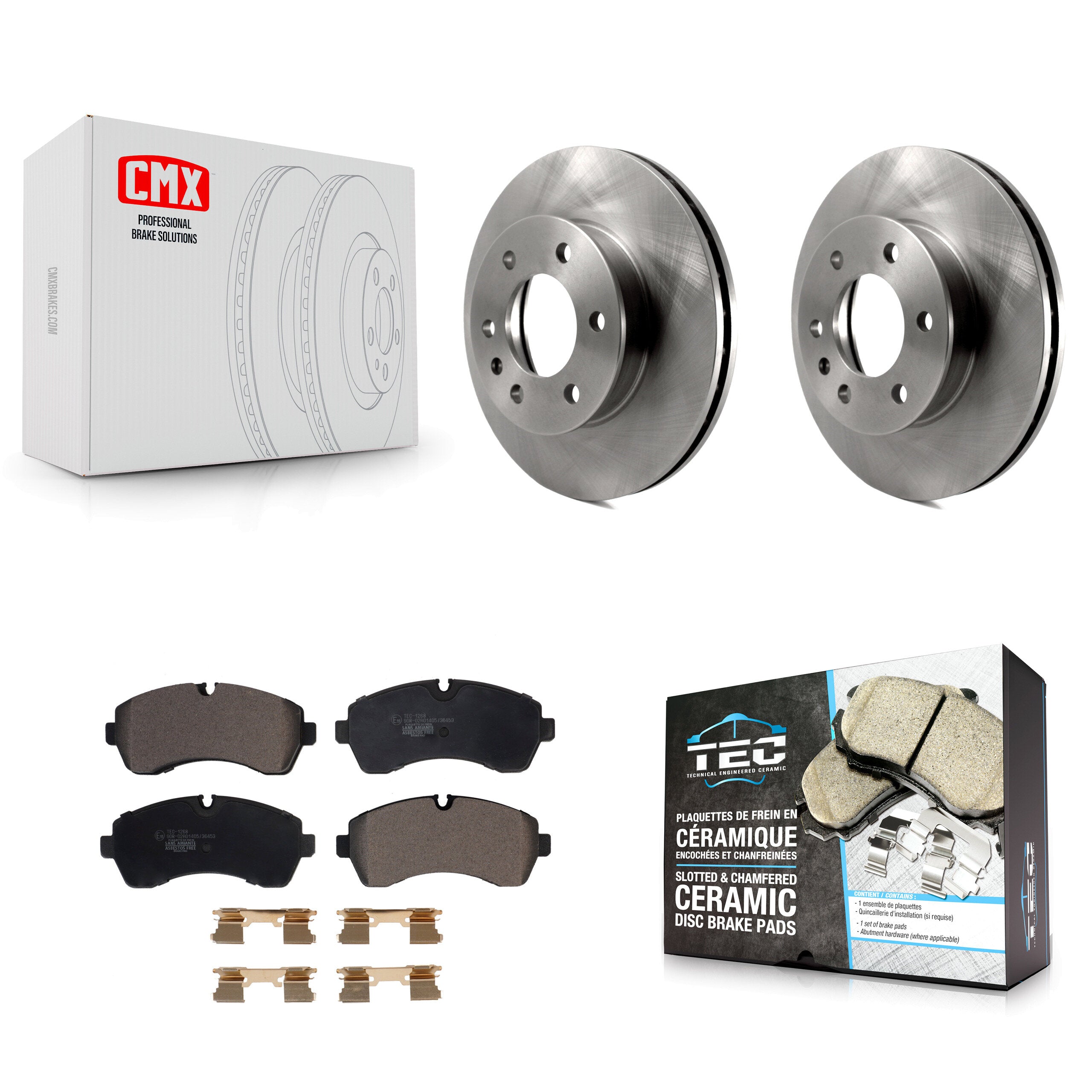 Transit Auto K8T-103405 Disc Brake Kit for 2007-2024 Mercedes-Benz Sprinter 3500, Mercedes-Benz Sprinter 3500XD, Freightliner Sprinter 2500 & more - Front product image