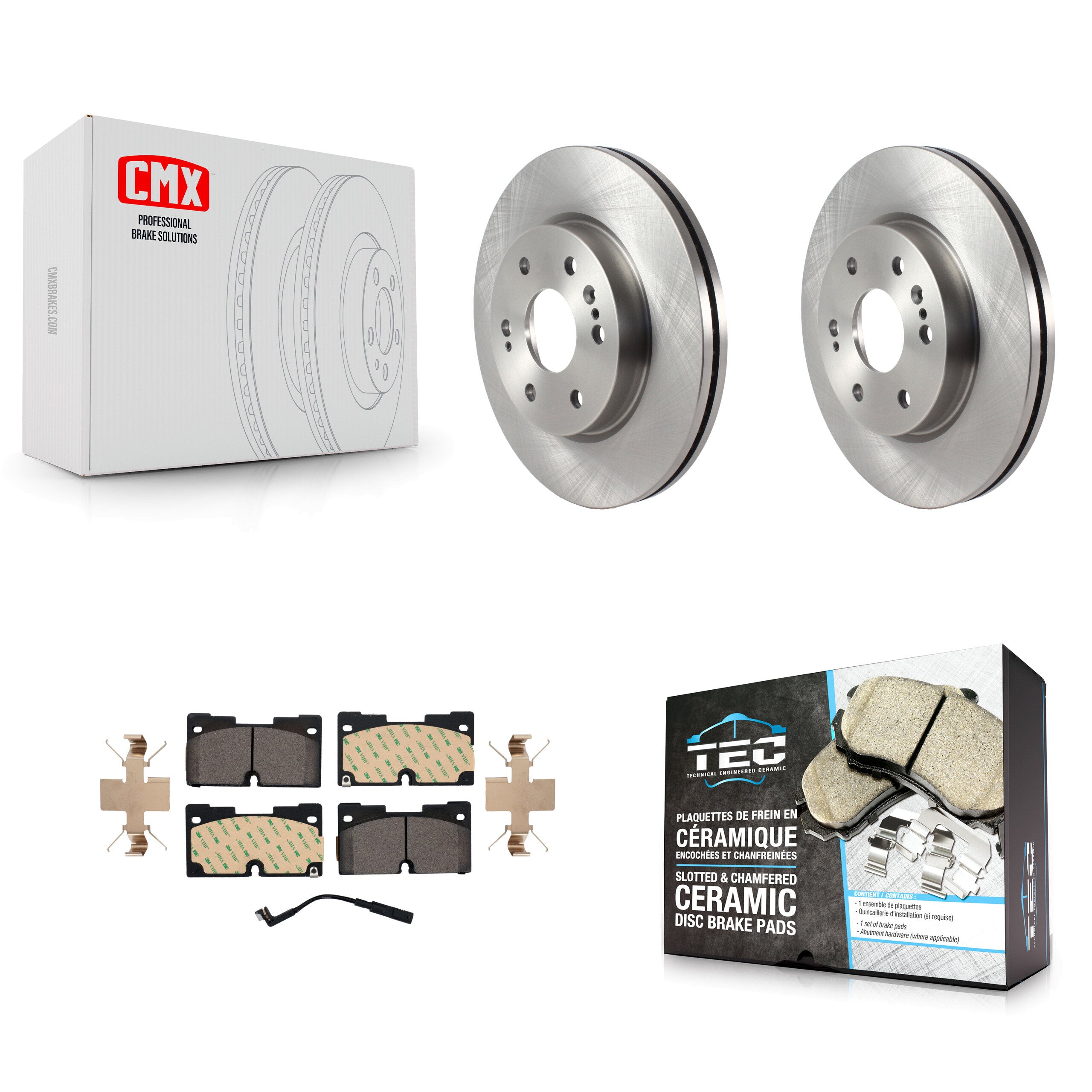 Transit Auto K8T-103414 Disc Brake Kit for 2019-2024 Chevrolet Silverado 1500 LTD, GMC Sierra 1500 Limited, Cadillac Escalade & more - Front product image
