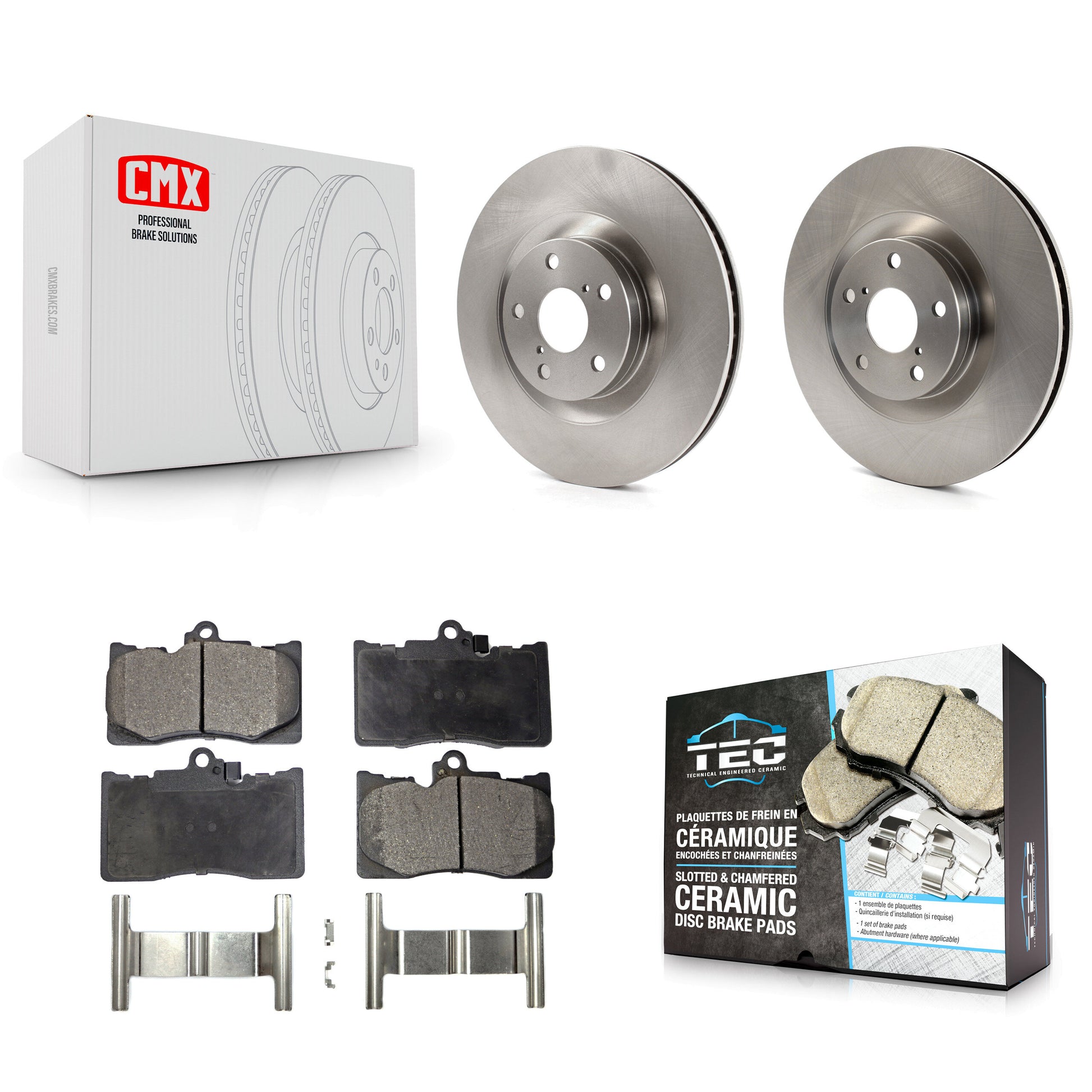 Transit Auto K8T-103453 Disc Brake Kit for 2007-2024 Lexus IS300, Lexus IS350, Lexus RC300 & more - Front product image