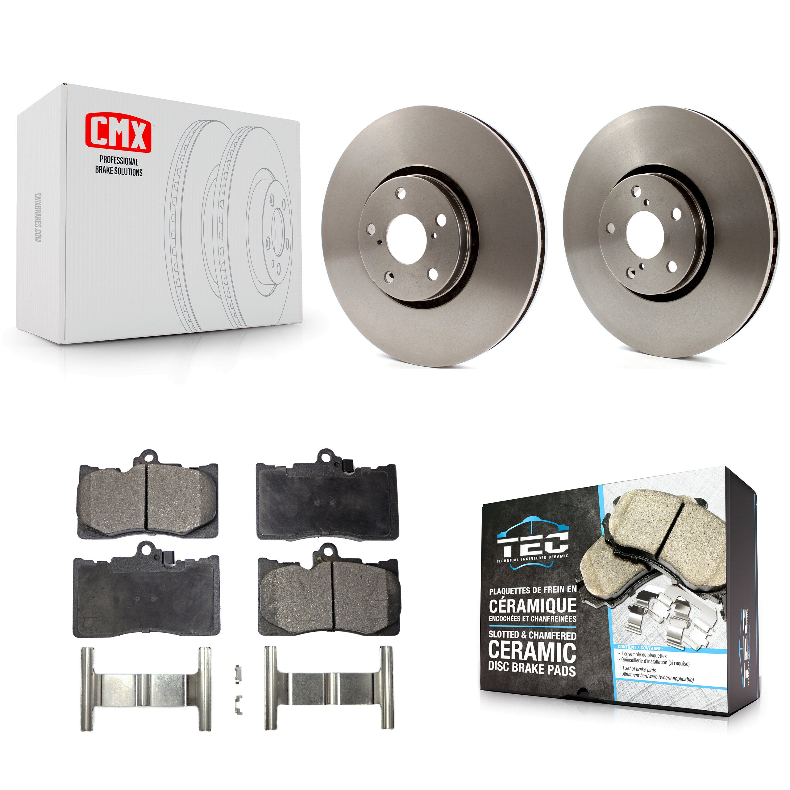 Transit Auto K8T-103454 Disc Brake Kit for 2006-2020 Lexus IS350, Lexus IS300, Lexus IS200t & more - Front product image