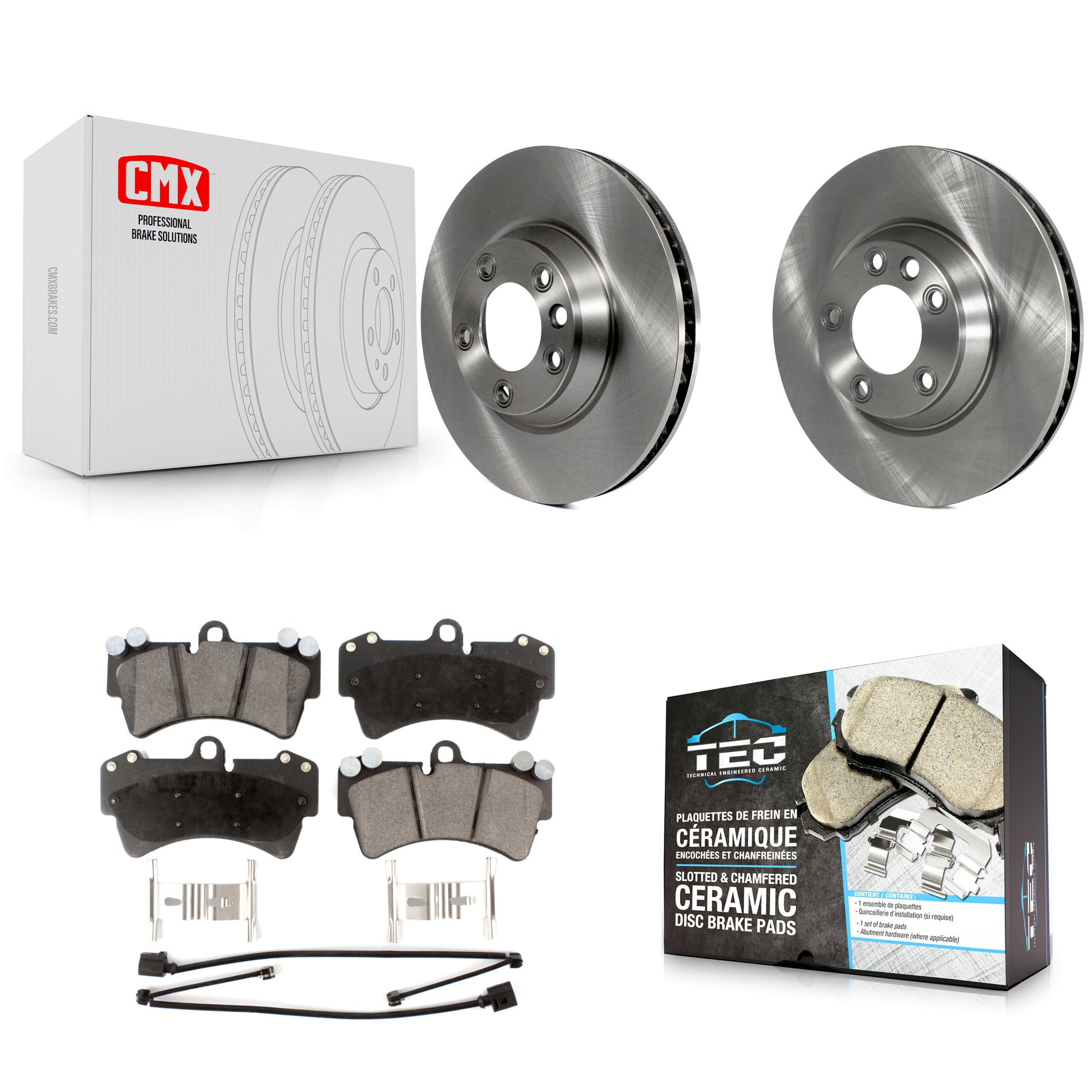 Transit Auto K8T-103457 Disc Brake Kit for 2003-2015 Audi Q7, Porsche Cayenne, Volkswagen Touareg - Front product image