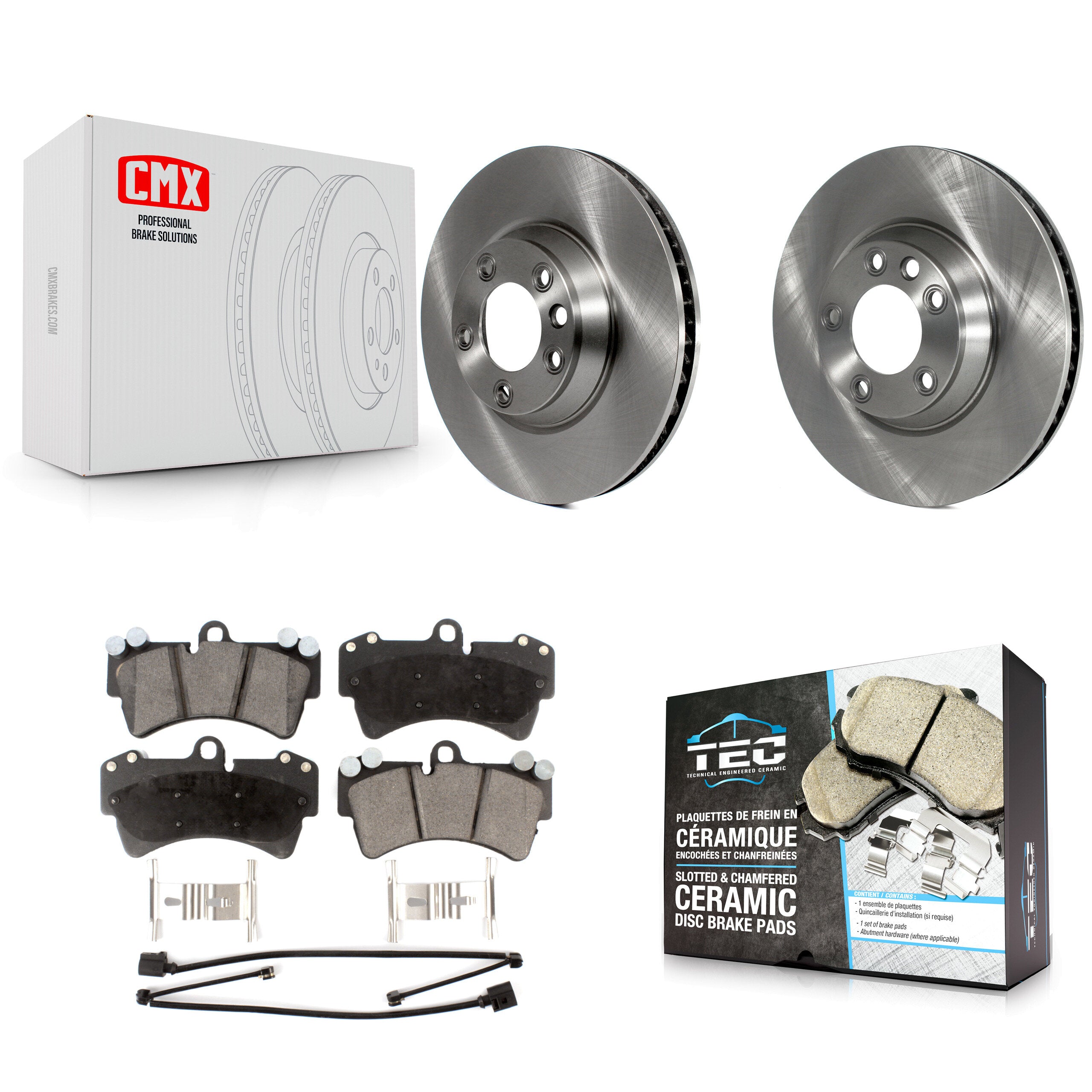 Transit Auto K8T-103457 Disc Brake Kit for 2003-2015 Audi Q7, Porsche Cayenne, Volkswagen Touareg - Front product image