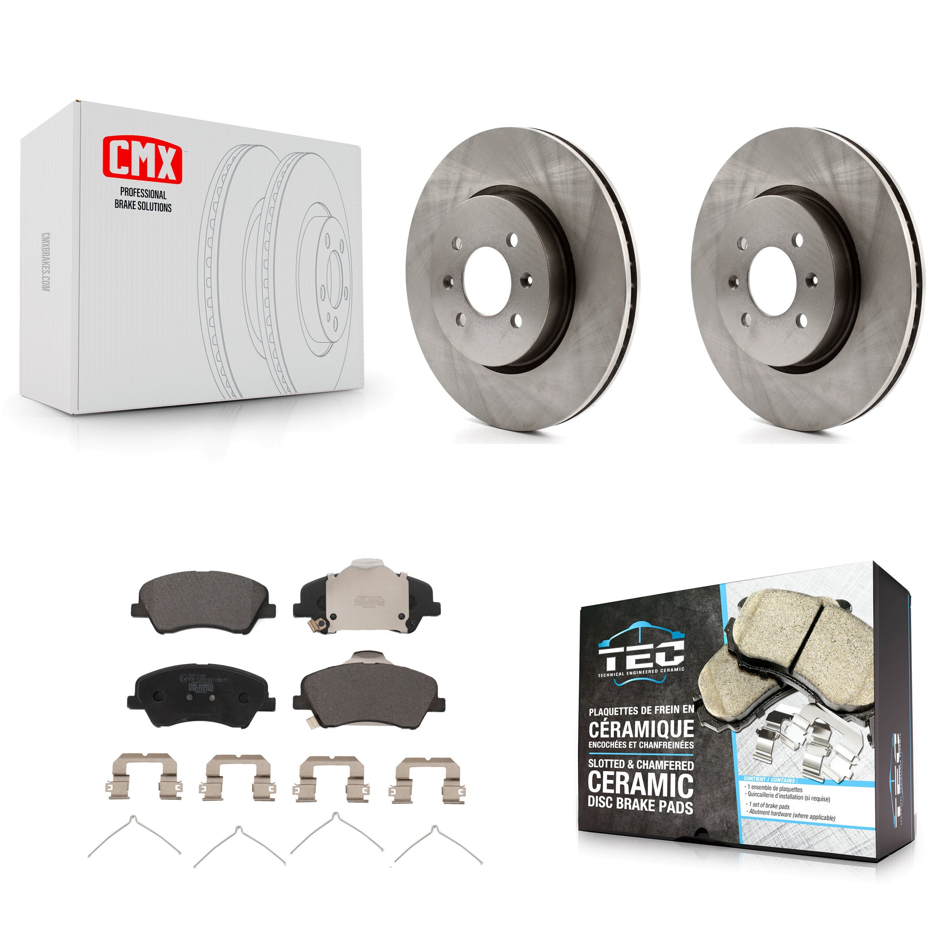 Transit Auto K8T-103810 Disc Brake Kit for 2018-2023 Kia Rio, Hyundai Accent - Front product image