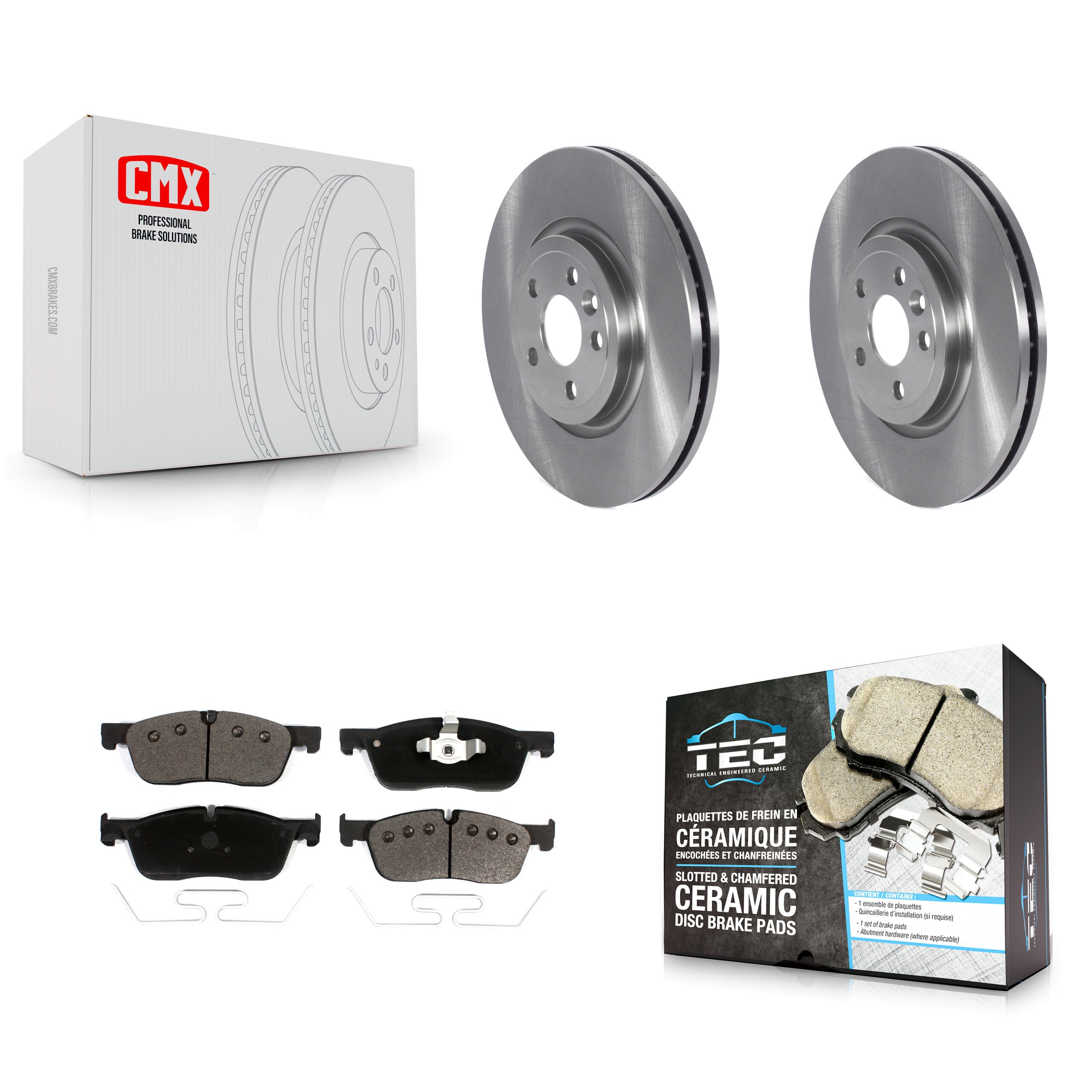 Transit Auto K8T-103828 Disc Brake Kit for 2017-2020 Jaguar F-Pace, Land Rover Range Rover Velar - Front product image