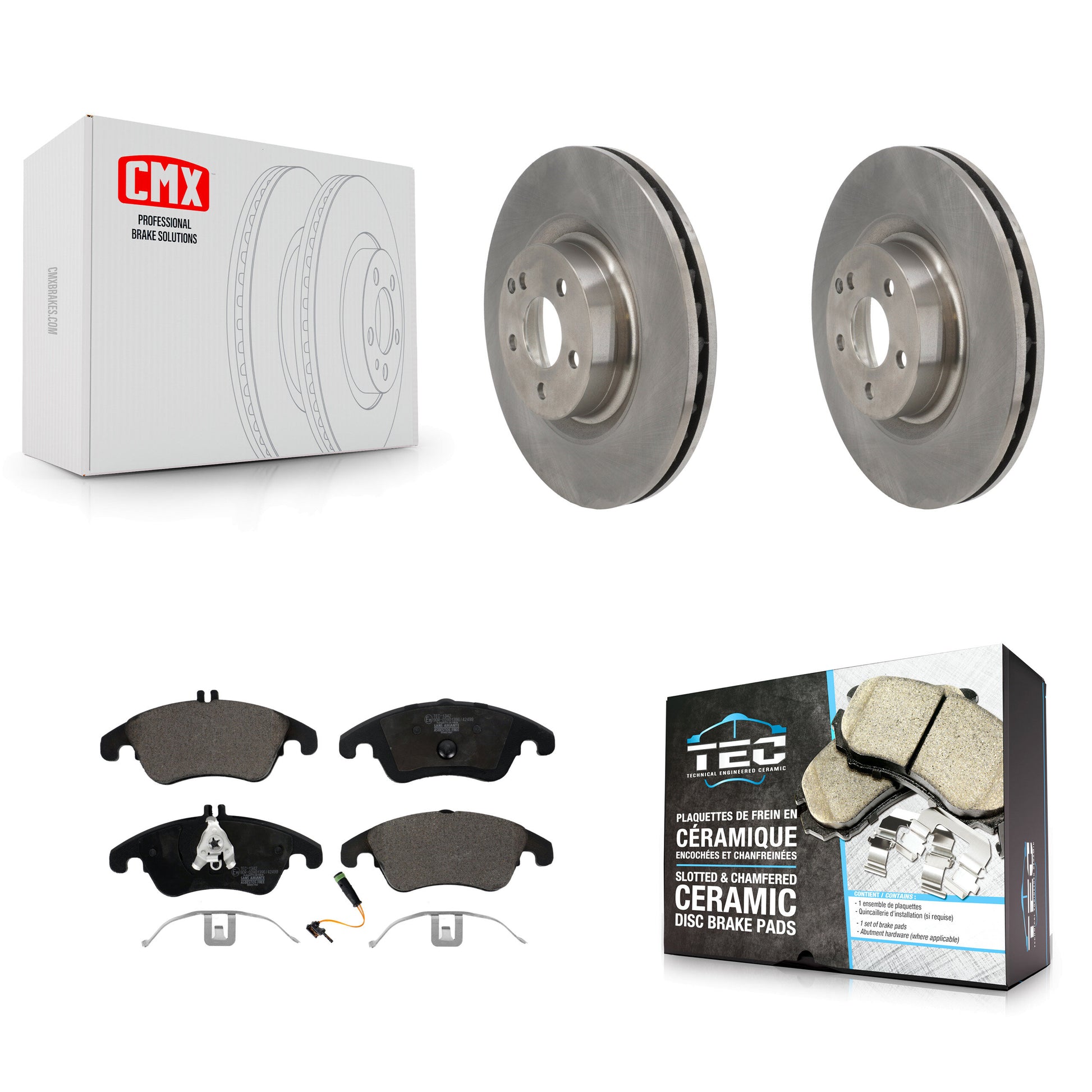 Transit Auto K8T-103831 Disc Brake Kit for 2010-2017 Mercedes-Benz E400, Mercedes-Benz E550, Mercedes-Benz C250 - Front product image