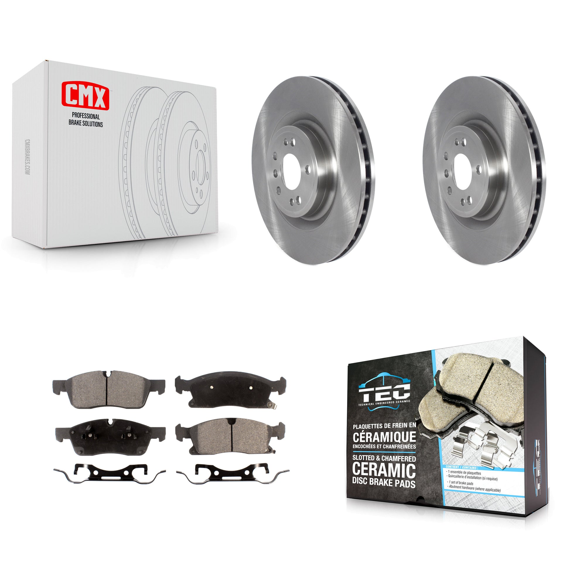 Transit Auto K8T-103834 Disc Brake Kit for 2013-2019 Mercedes-Benz GLE400, Mercedes-Benz GLS450, Mercedes-Benz ML400 & more - Front product image