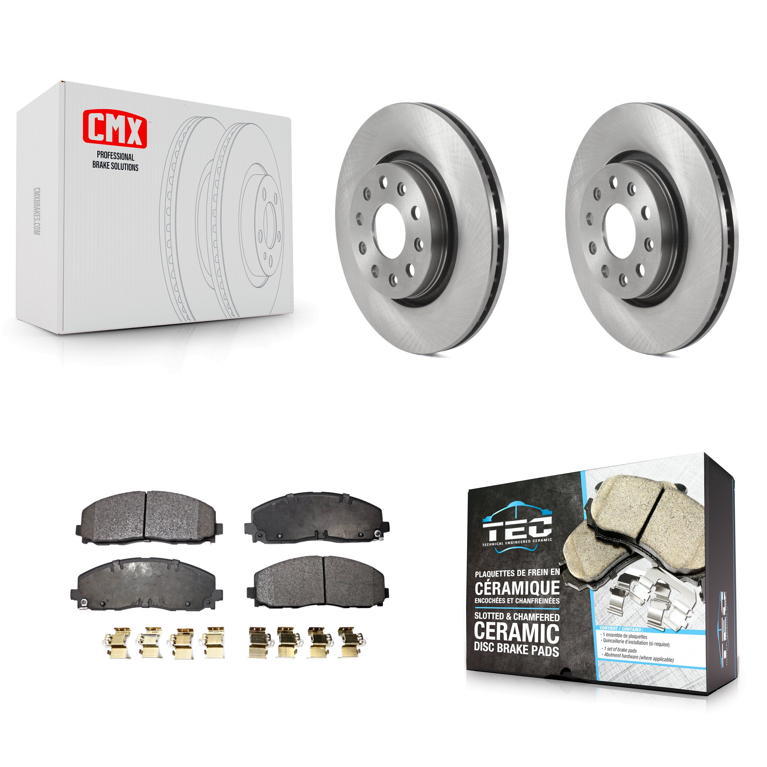 Transit Auto K8T-103835 Disc Brake Kit for 2018-2024 Jeep Wrangler, Jeep Gladiator - Front product image